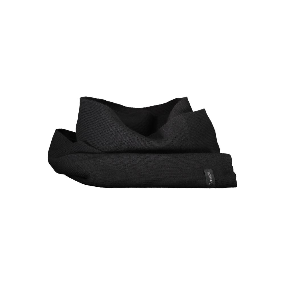 Calvin Klein Black Cotton Scarf