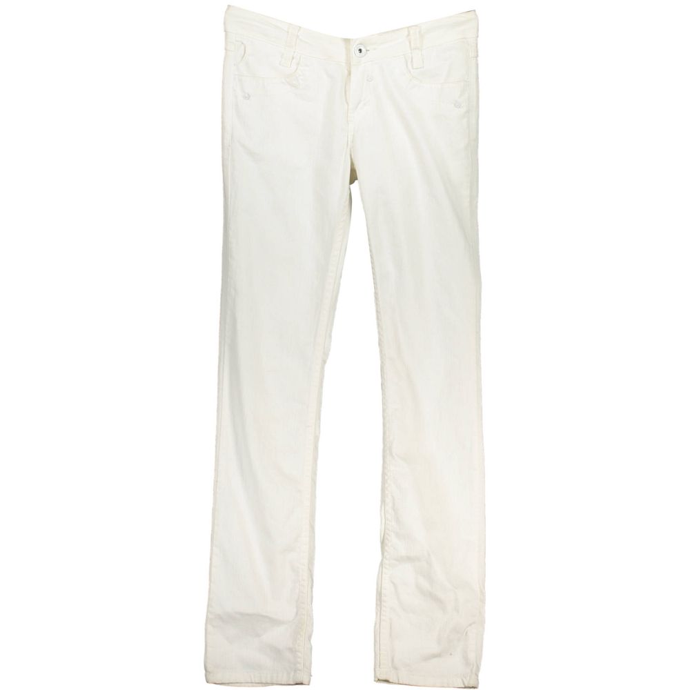Blend White Cotton Jeans & Pant