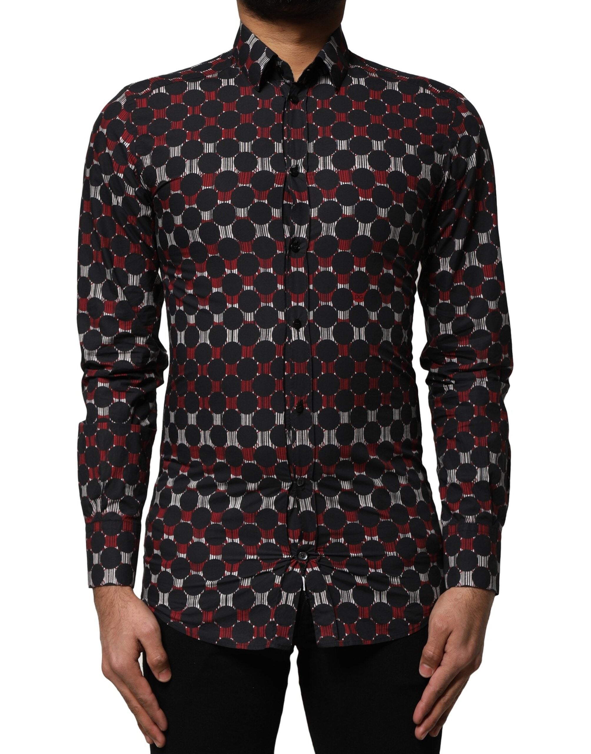 Dolce & Gabbana Multicolor Cotton GOLD Long Sleeves Shirt