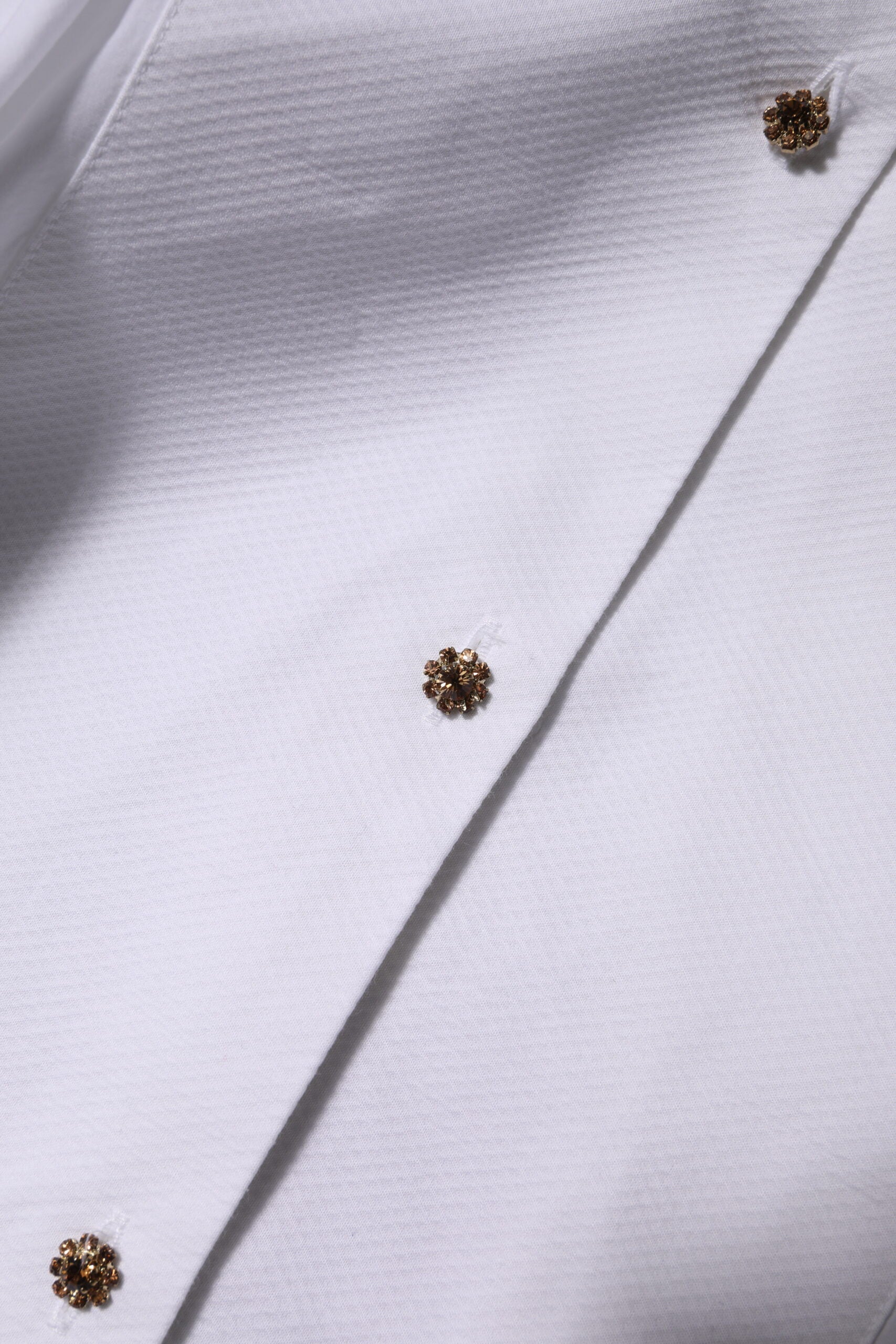 Camisa de manga larga formal de algodón blanco Dolce & Gabbana
