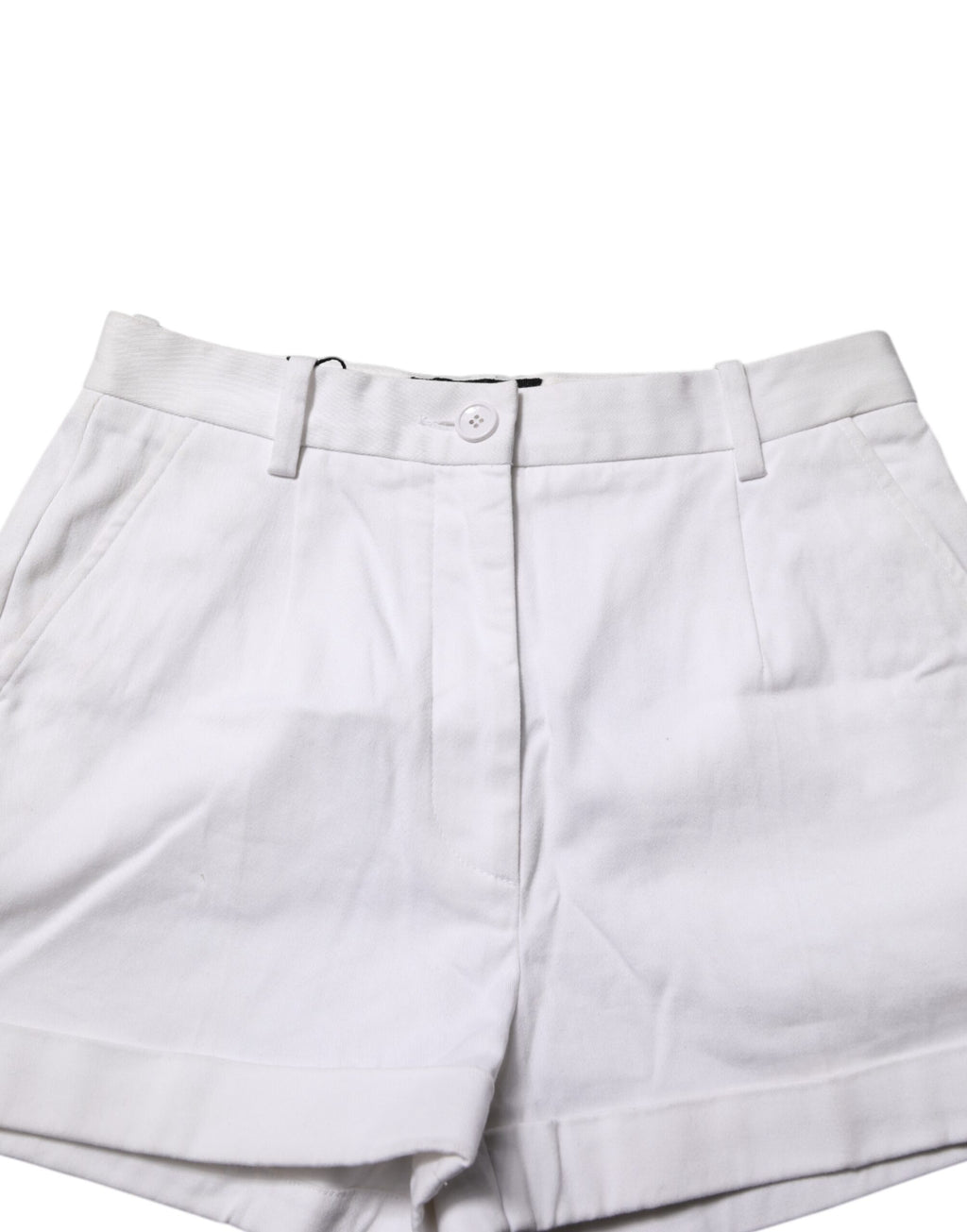 Dolce & Gabbana White Cotton Mid Waist Women Bermuda Shorts