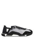 Dolce & Gabbana Black Logo Lace Up Low Top NS1 Sneakers Shoes