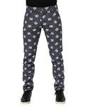 Dolce & Gabbana Dark Gray Logo Cotton Skinny Slim Denim Jeans