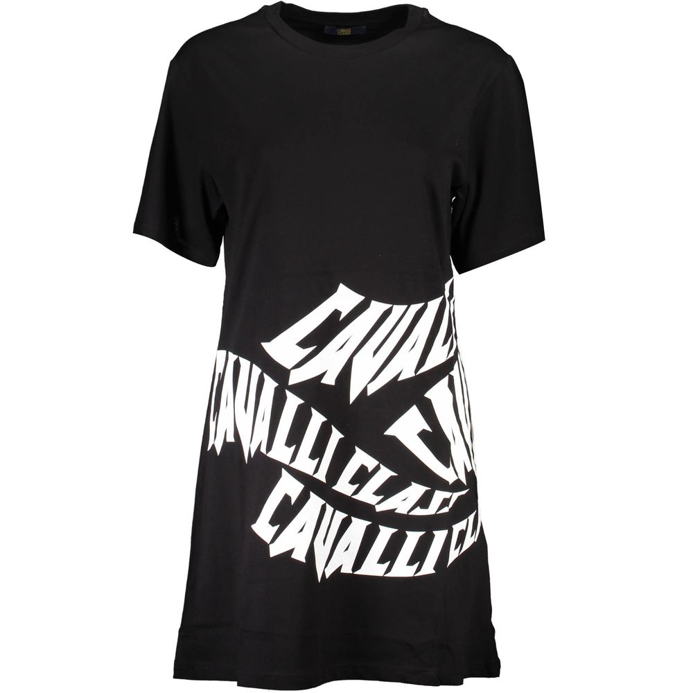 Cavalli Class Black Cotton Dress