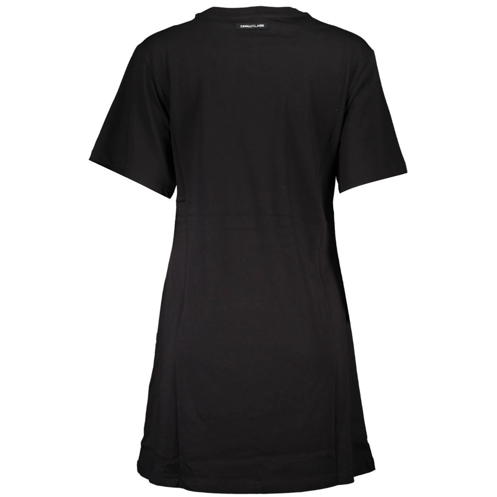 Cavalli Class Black Cotton Dress