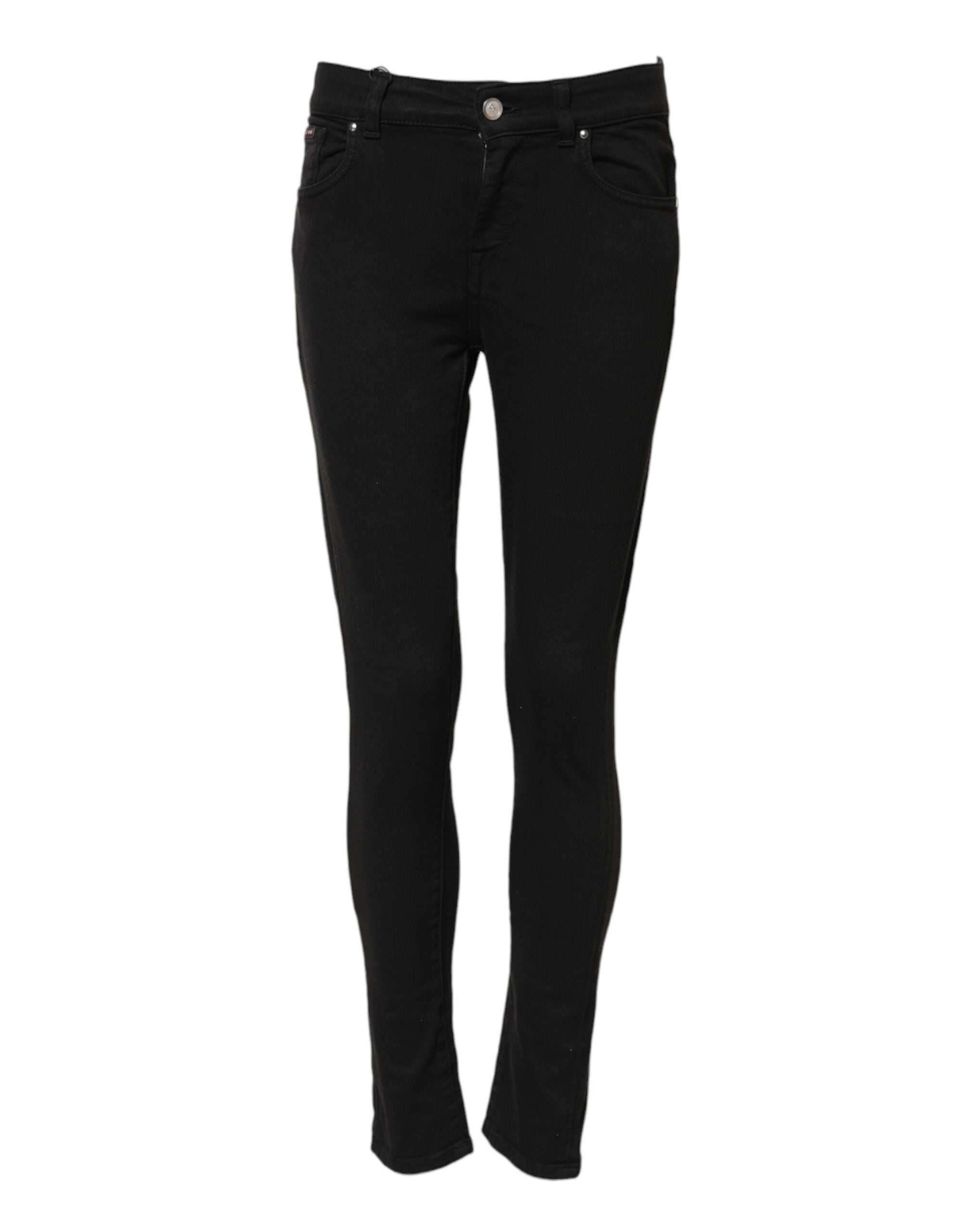 Dolce & Gabbana Vaqueros pitillo de algodón elástico negros
