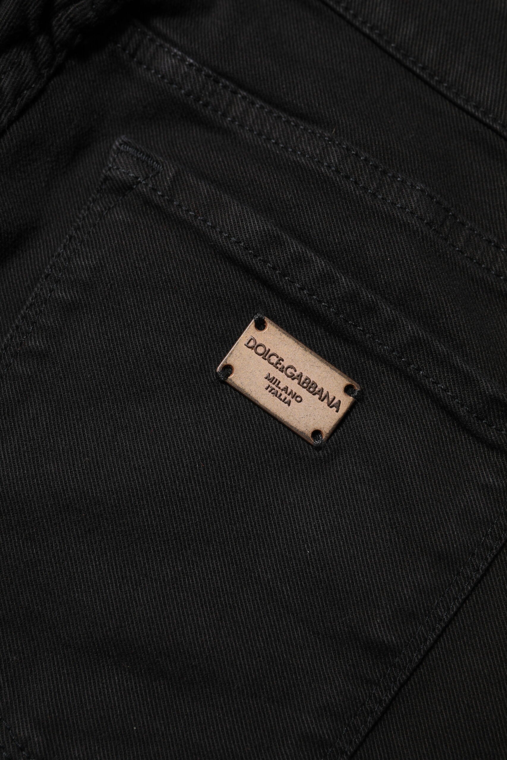 Dolce & Gabbana Vaqueros pitillo de algodón elástico negros