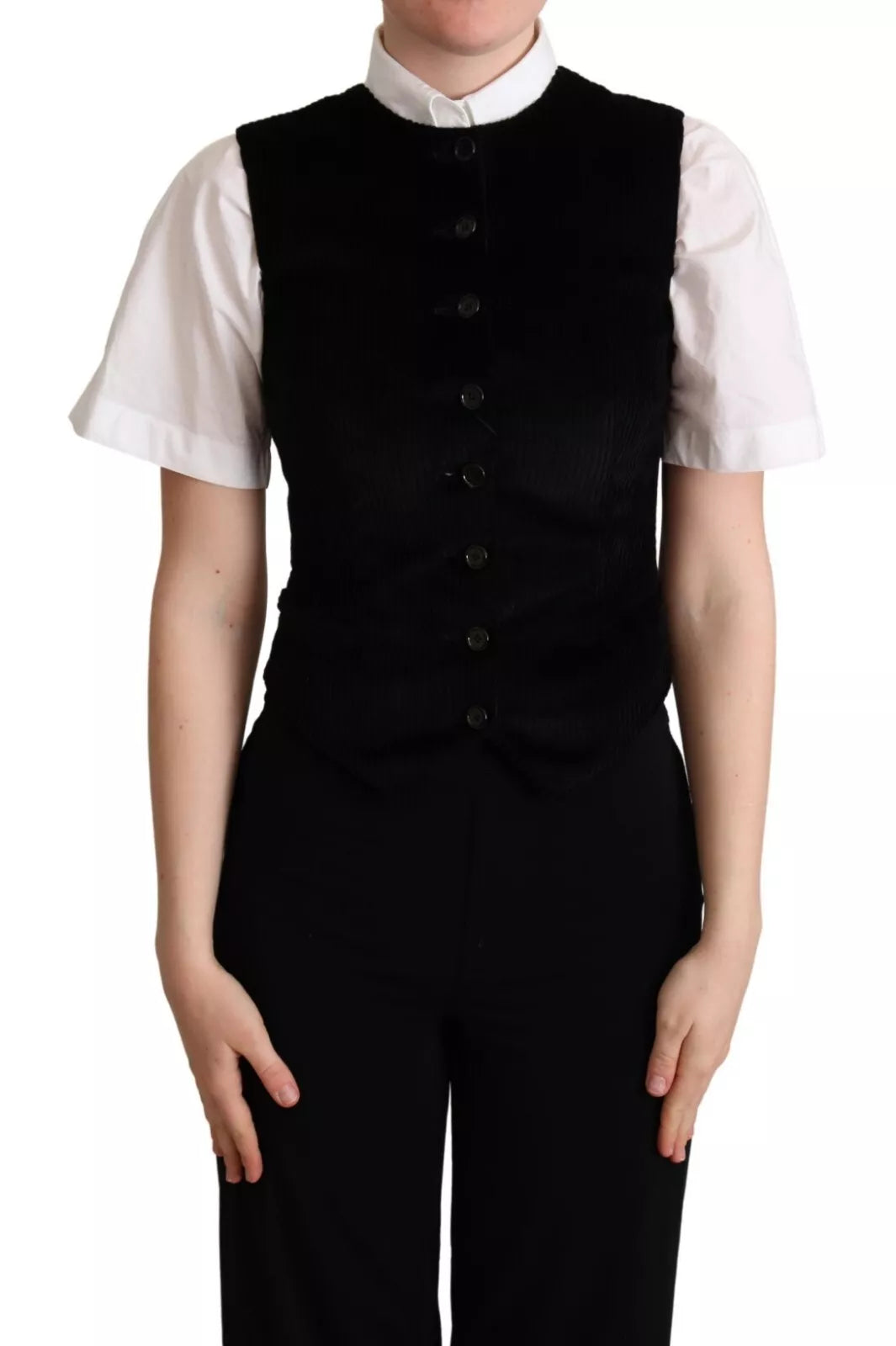 Dolce & Gabbana Elegant Leopard Print Waistcoat – Sleeveless Vest