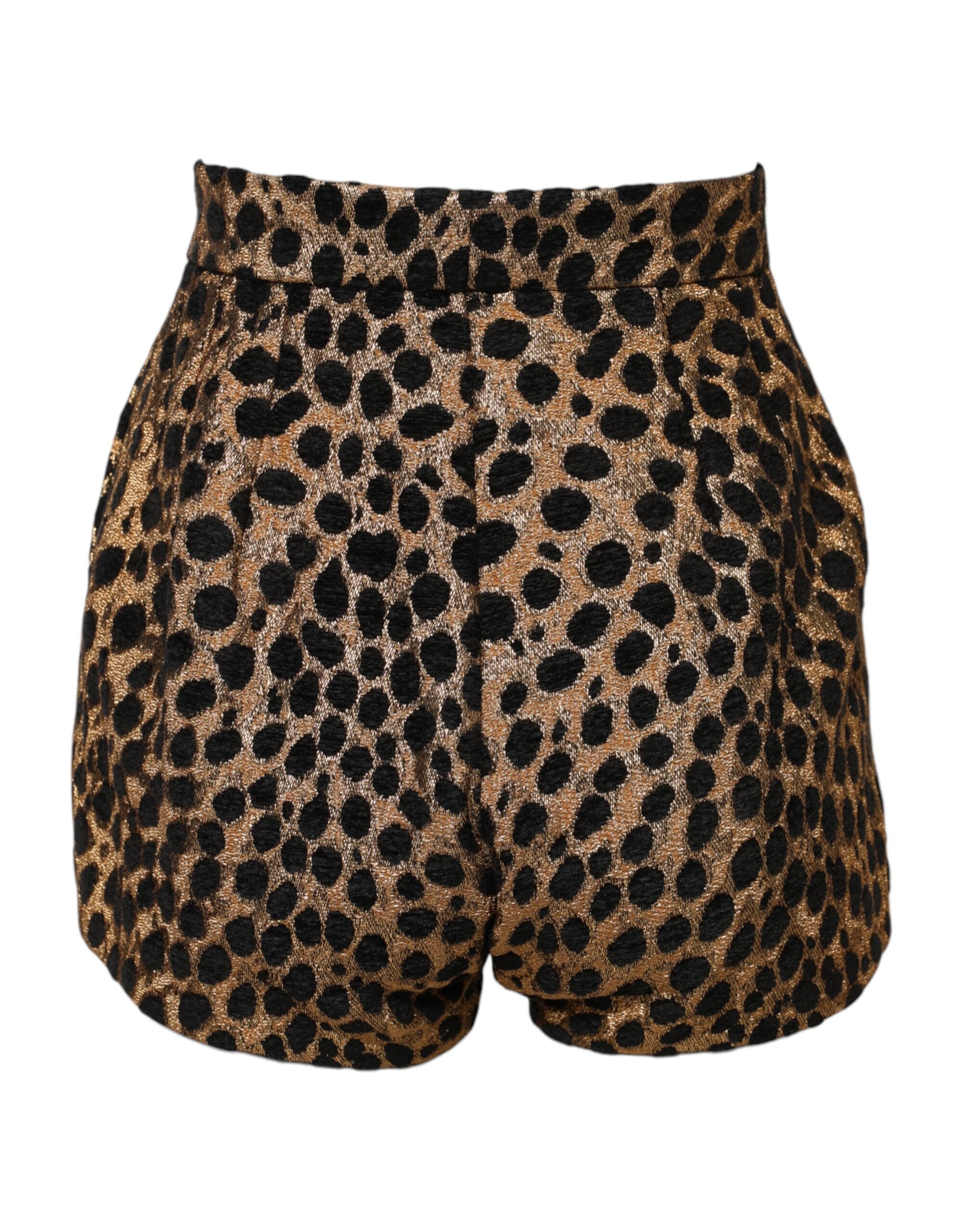 Dolce & Gabbana Brown Leopard High Waisted Hot Pants Shorts