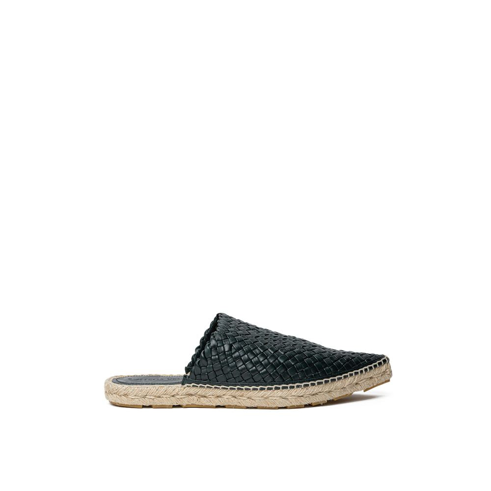 Bottega Veneta Green Leather Espadrille
