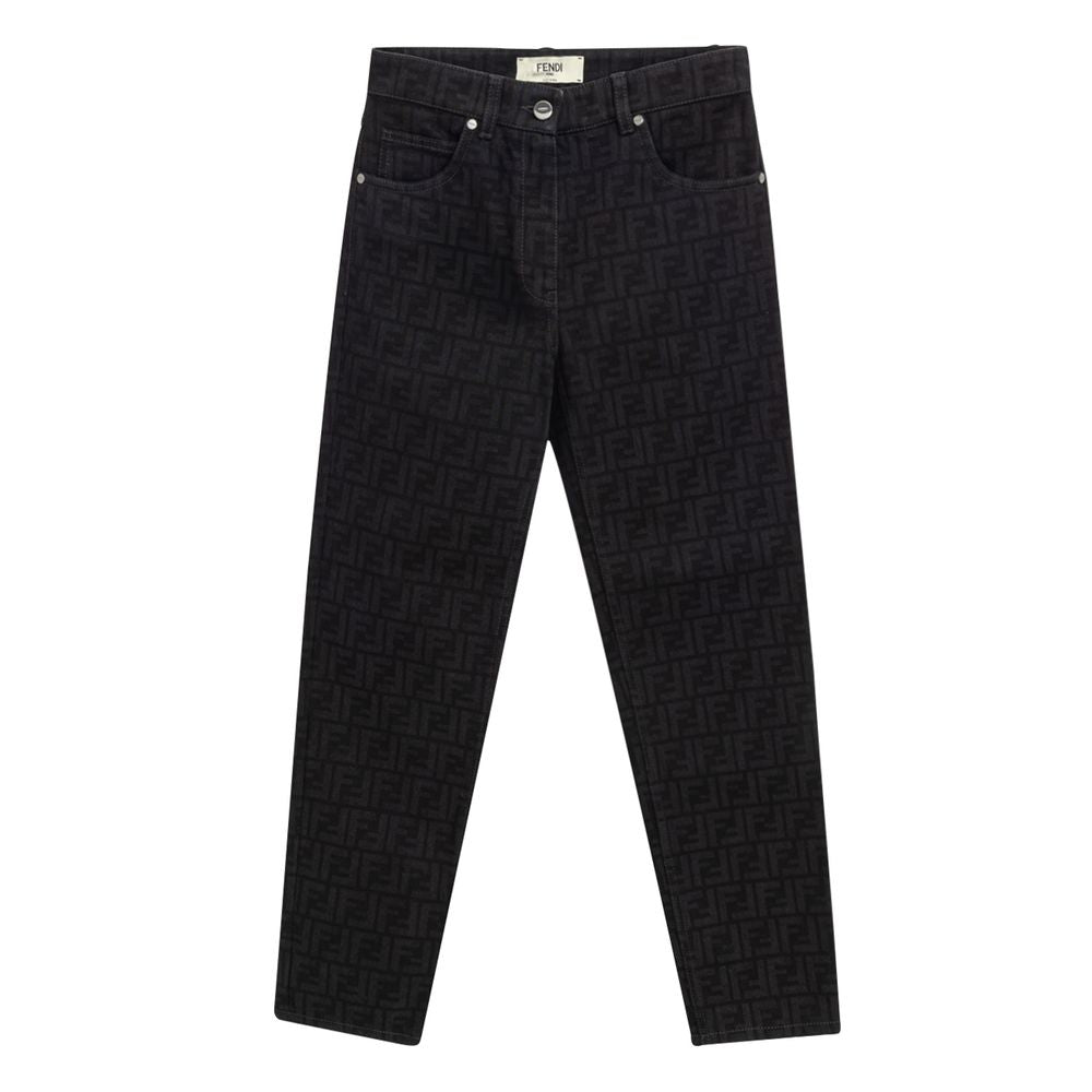 Fendi Black Cotton Jeans Denim