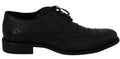 Zapatos de vestir Dolce & Gabbana Derby Oxford con puntera de ala en azul oscuro elegante