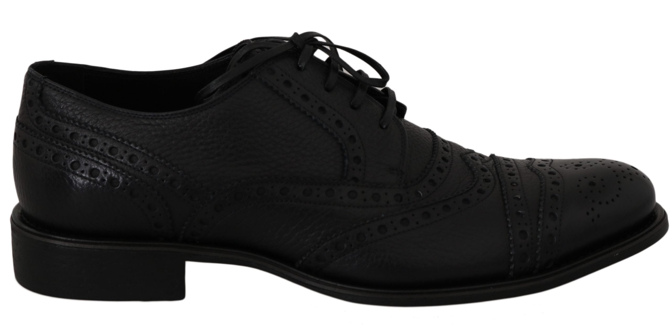 Zapatos de vestir Dolce & Gabbana Derby Oxford con puntera de ala en azul oscuro elegante