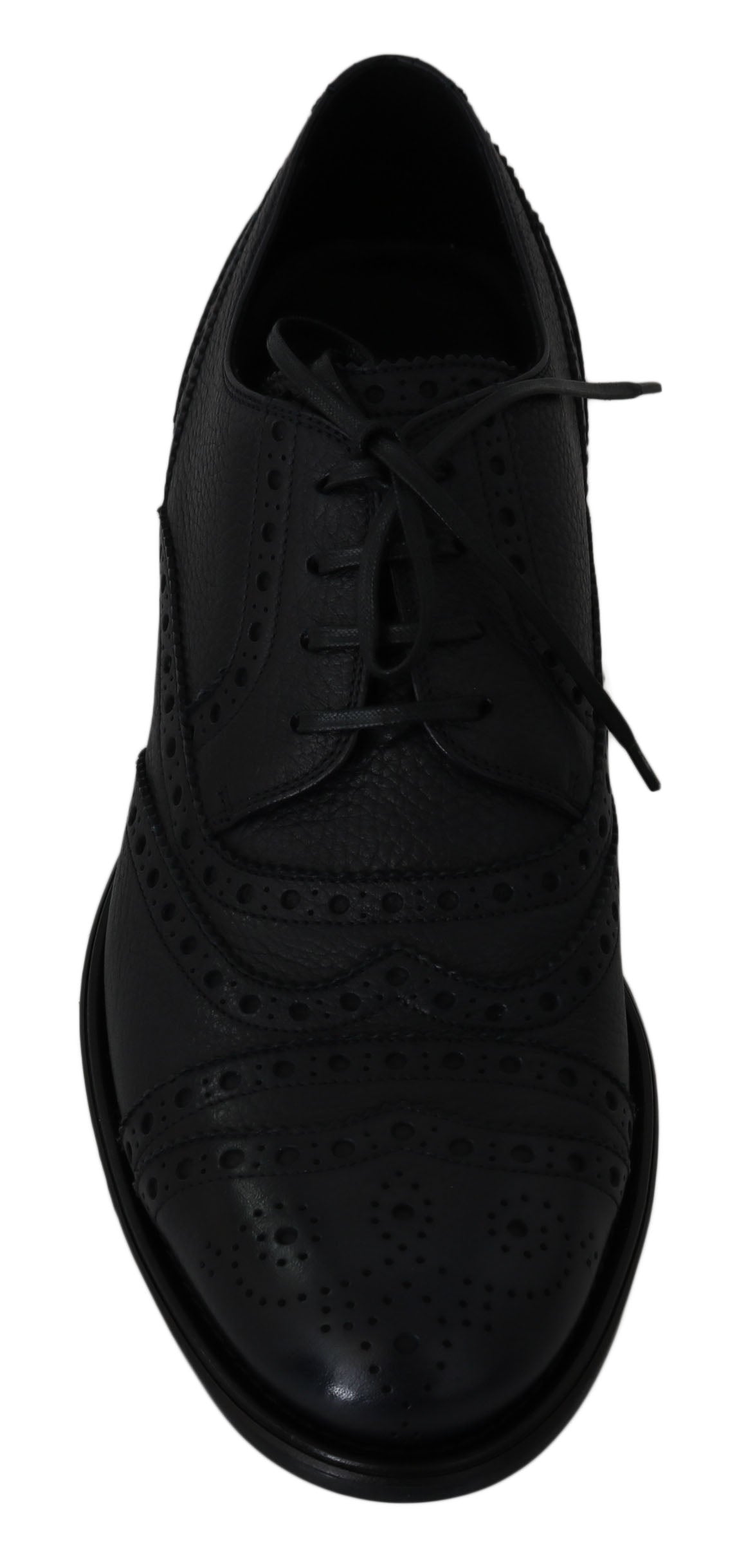 Zapatos de vestir Dolce & Gabbana Derby Oxford con puntera de ala en azul oscuro elegante