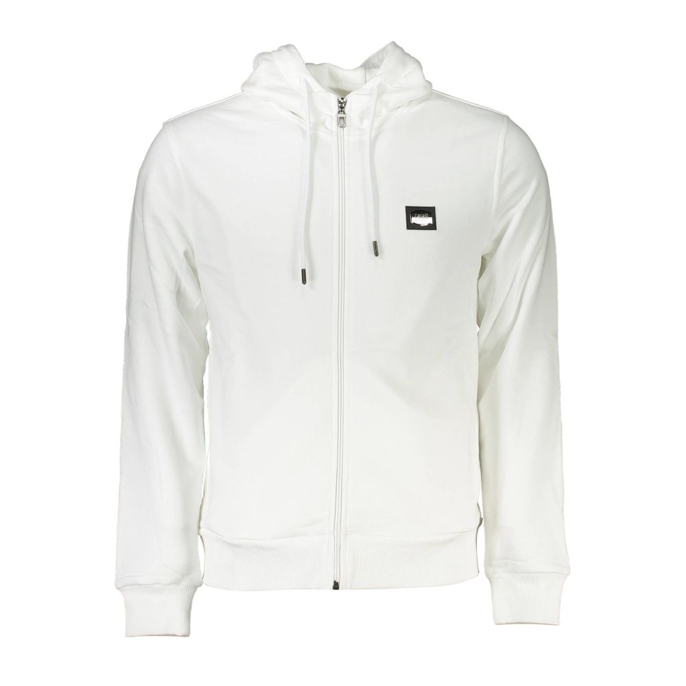 Cavalli Class White Cotton Sweater