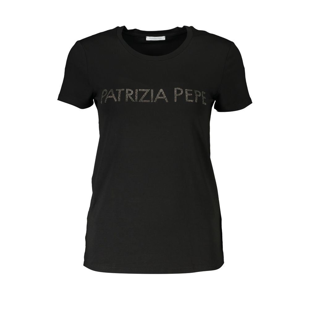 Patrizia Pepe Black Elastane Tops & T-Shirt
