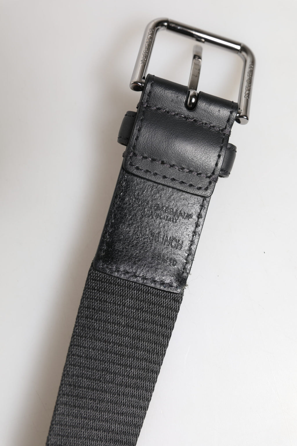 Dolce & Gabbana Green Black Polyester DG Logo Buckle Belt