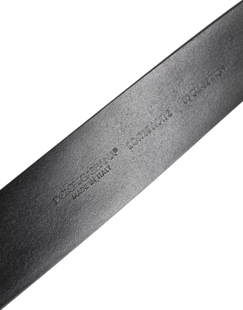 Dolce & Gabbana Black Leather Studded DG Metal Buckle Belt