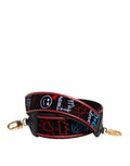 Dolce & Gabbana Black Cotton Printed Women Bag Accessory Shoulder Strap