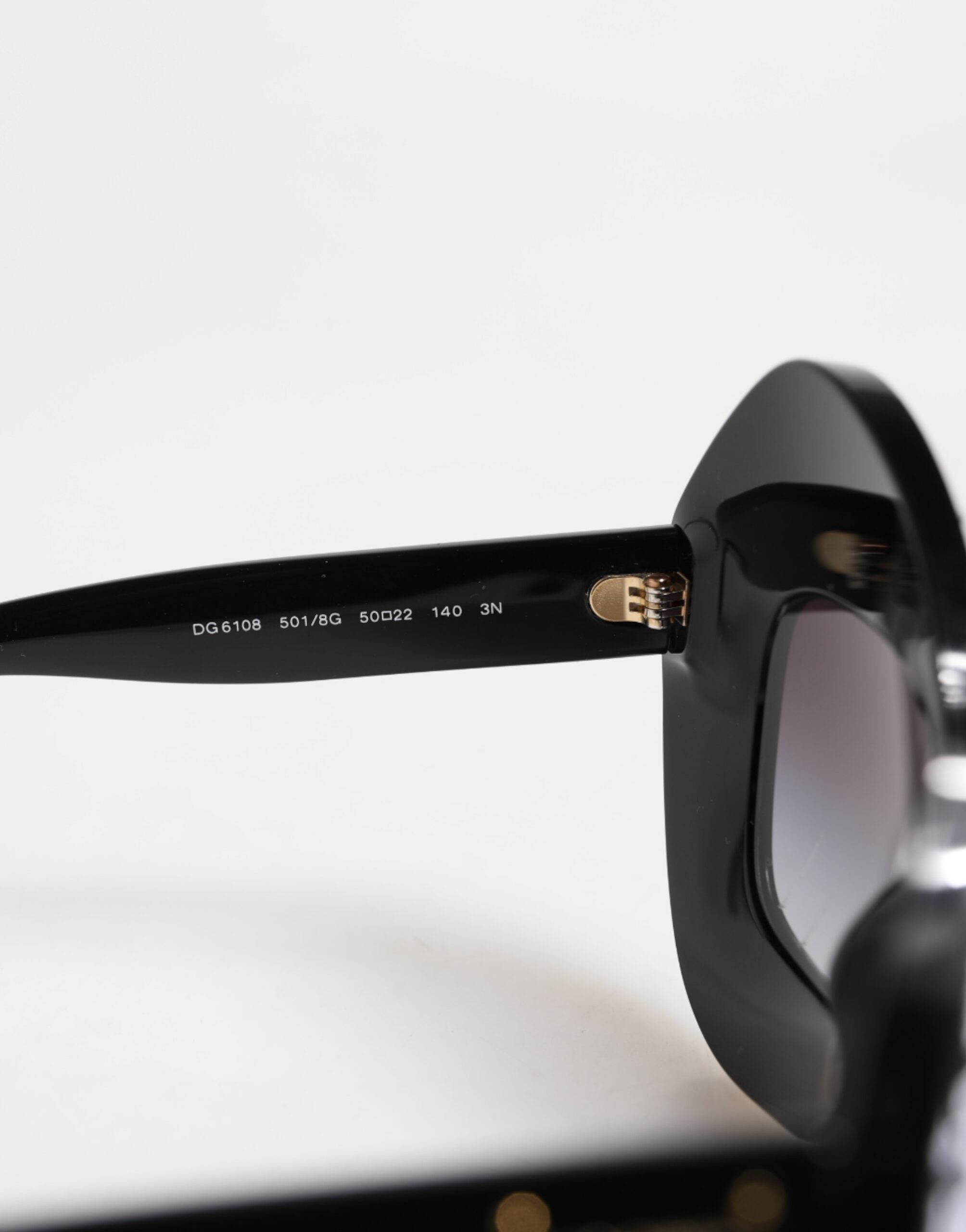 Dolce & Gabbana Black White PIED DE POULE Print Oversized Shades Sunglasses
