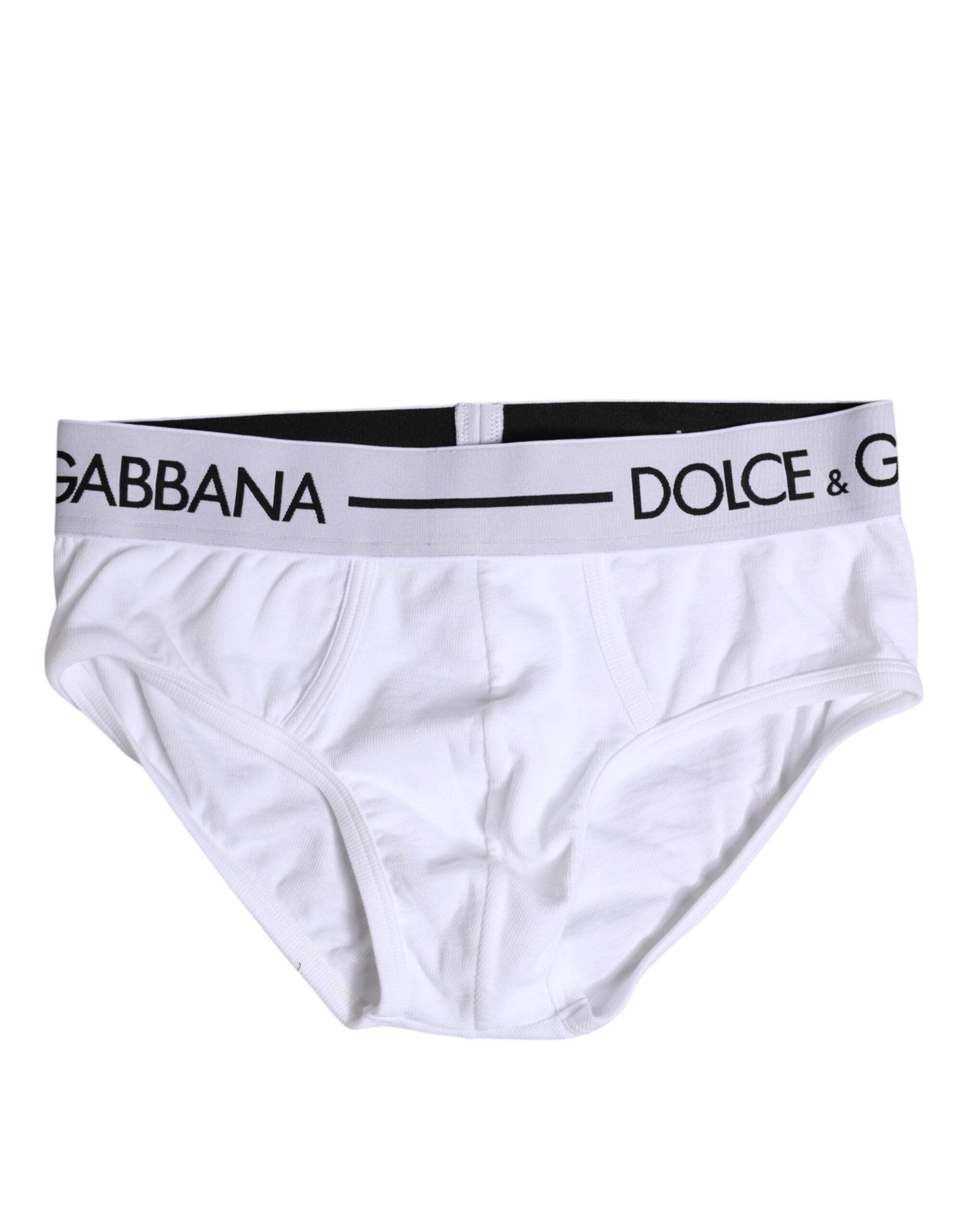 Dolce & Gabbana White Cotton Stretch Regular Brief Underwear