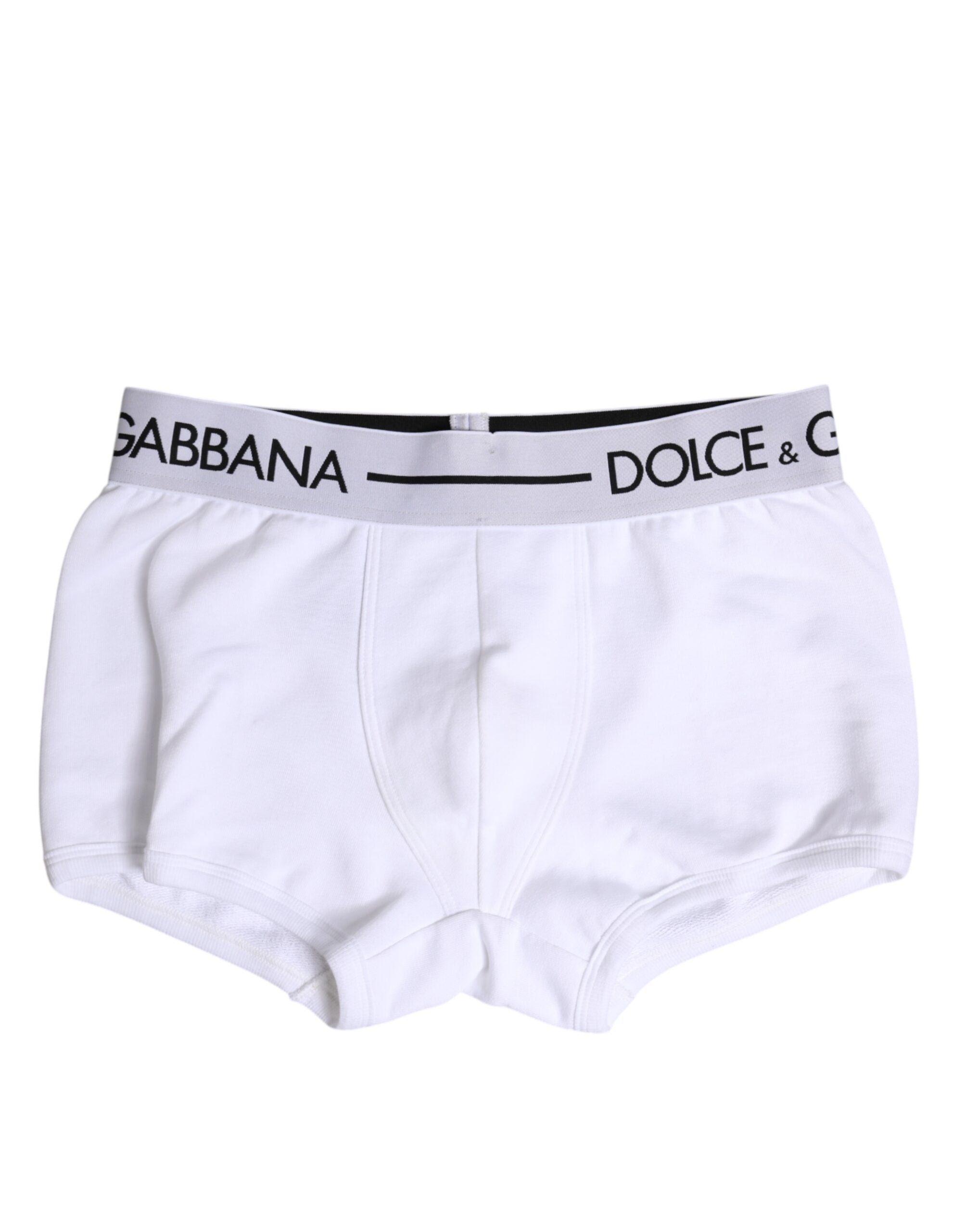 Dolce & Gabbana White Cotton Stretch Regular Boxer Underwear