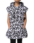 Dolce & Gabbana White DG Mania Hooded Sleeveless Puffer Jacket