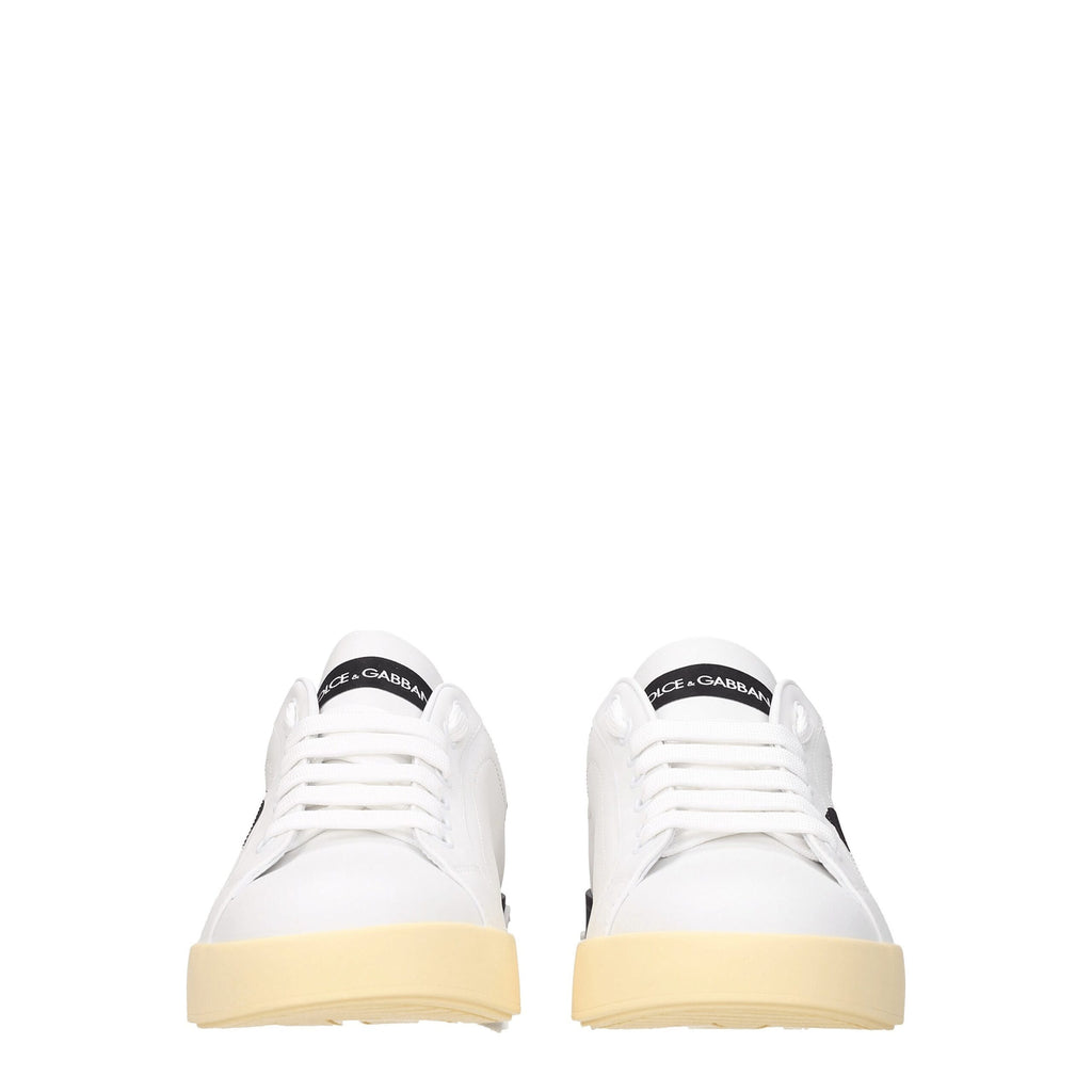 Dolce & Gabbana White Leather Sneakers