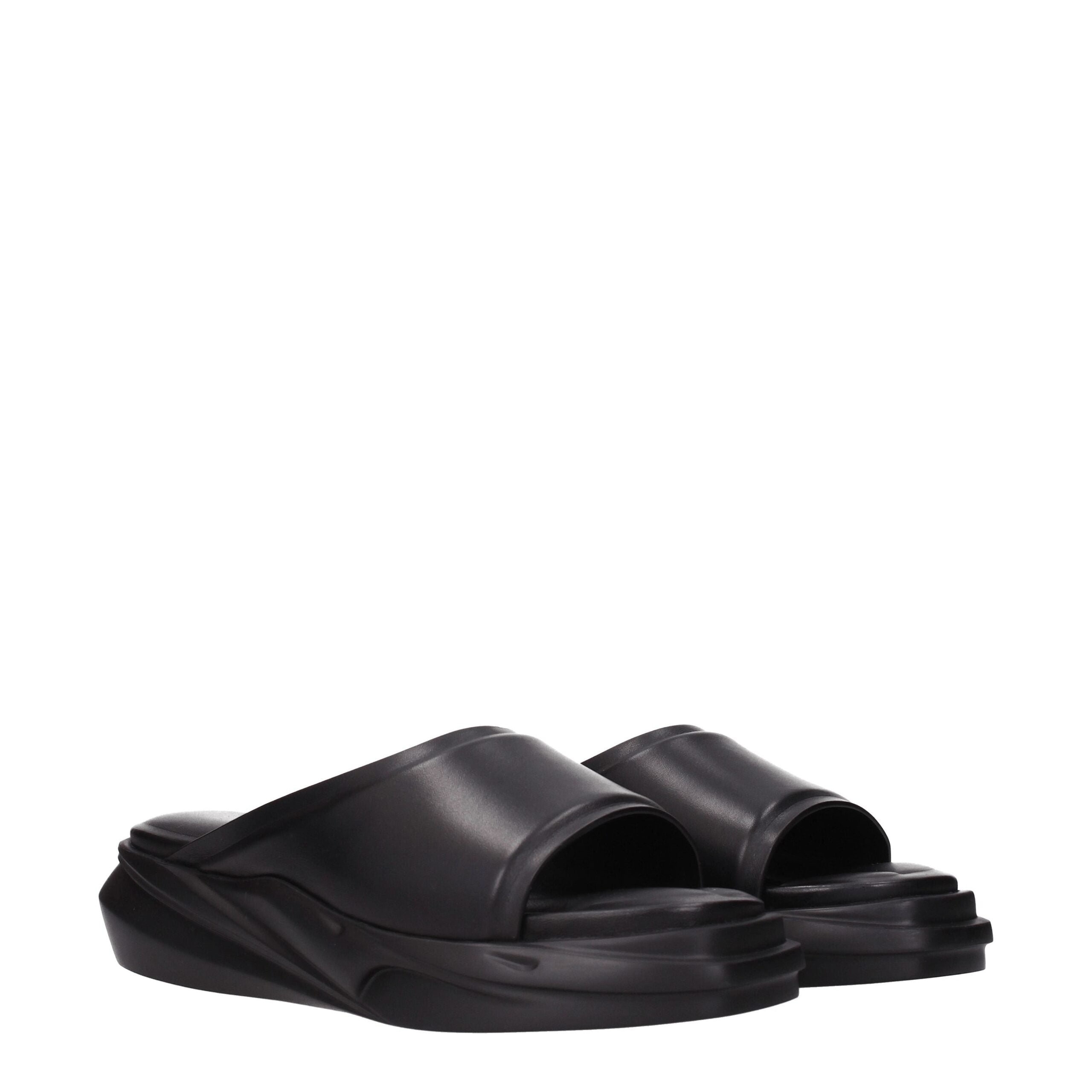 Alyx Black Leather Slipper