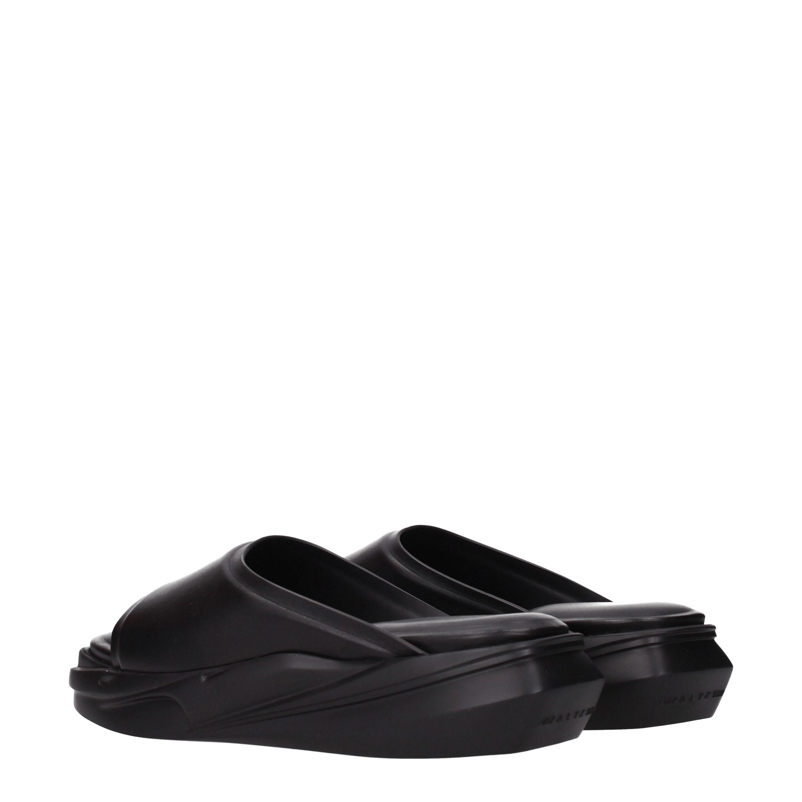Alyx Black Leather Slipper