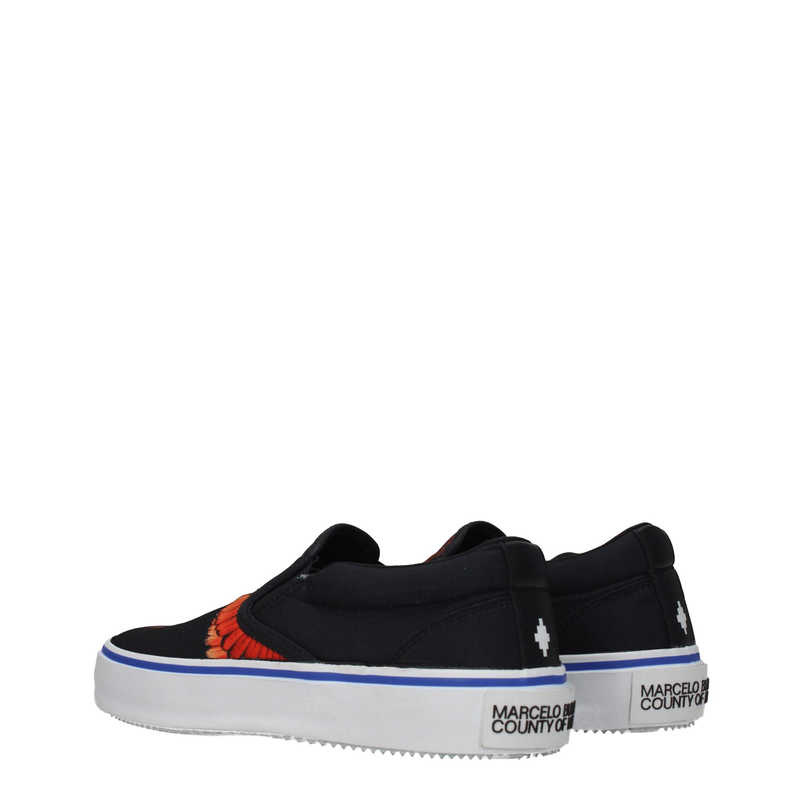 Marcelo Burlon Black Fabric Slip-On Loafer