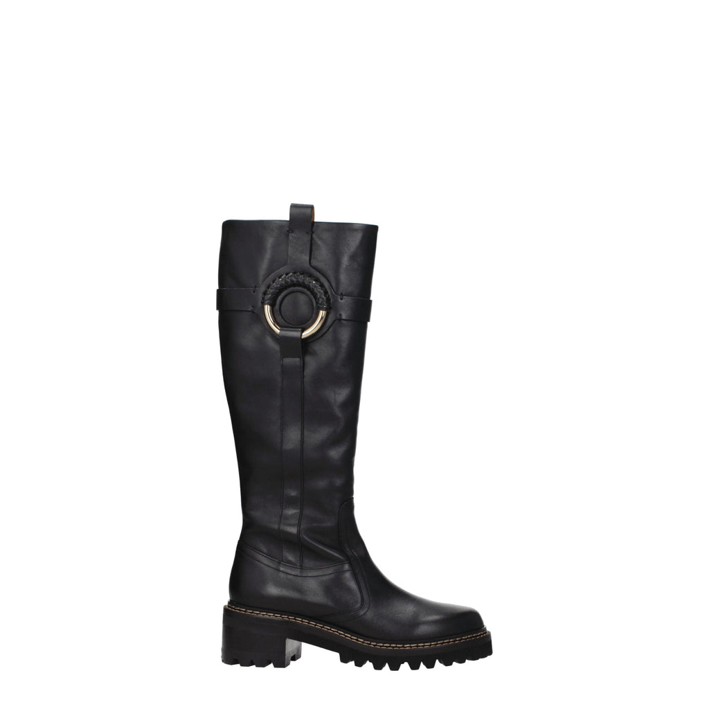 See By Chloé Black Leather Boot