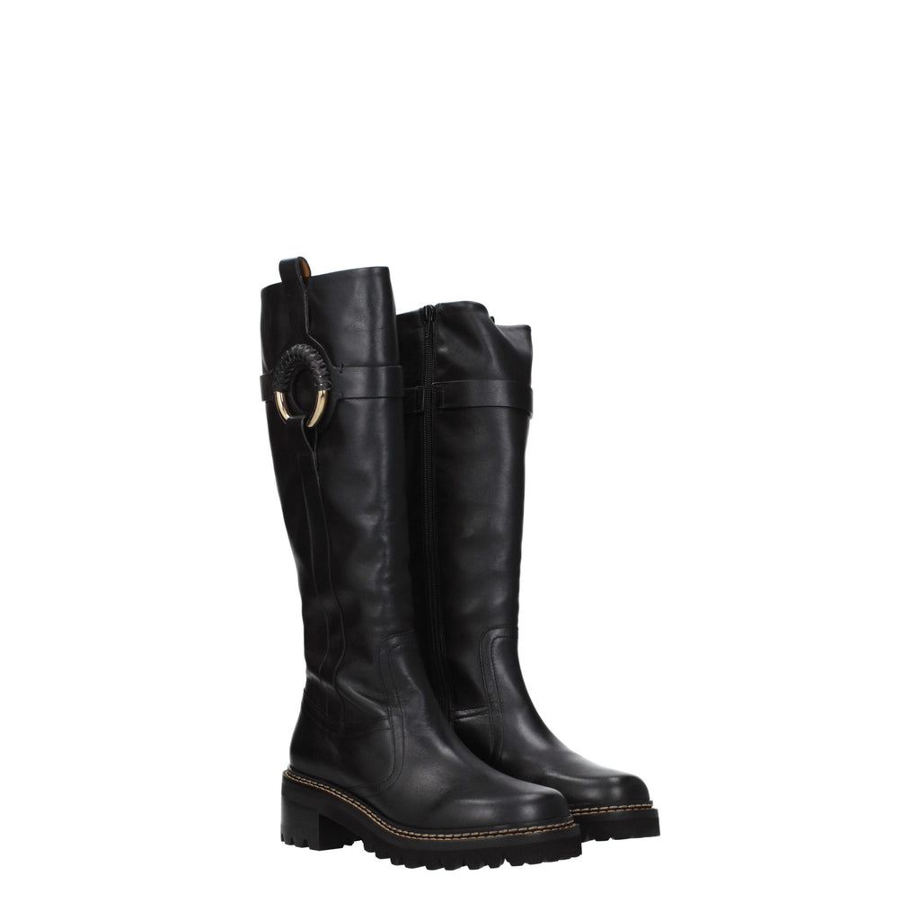 See By Chloé Black Leather Boot