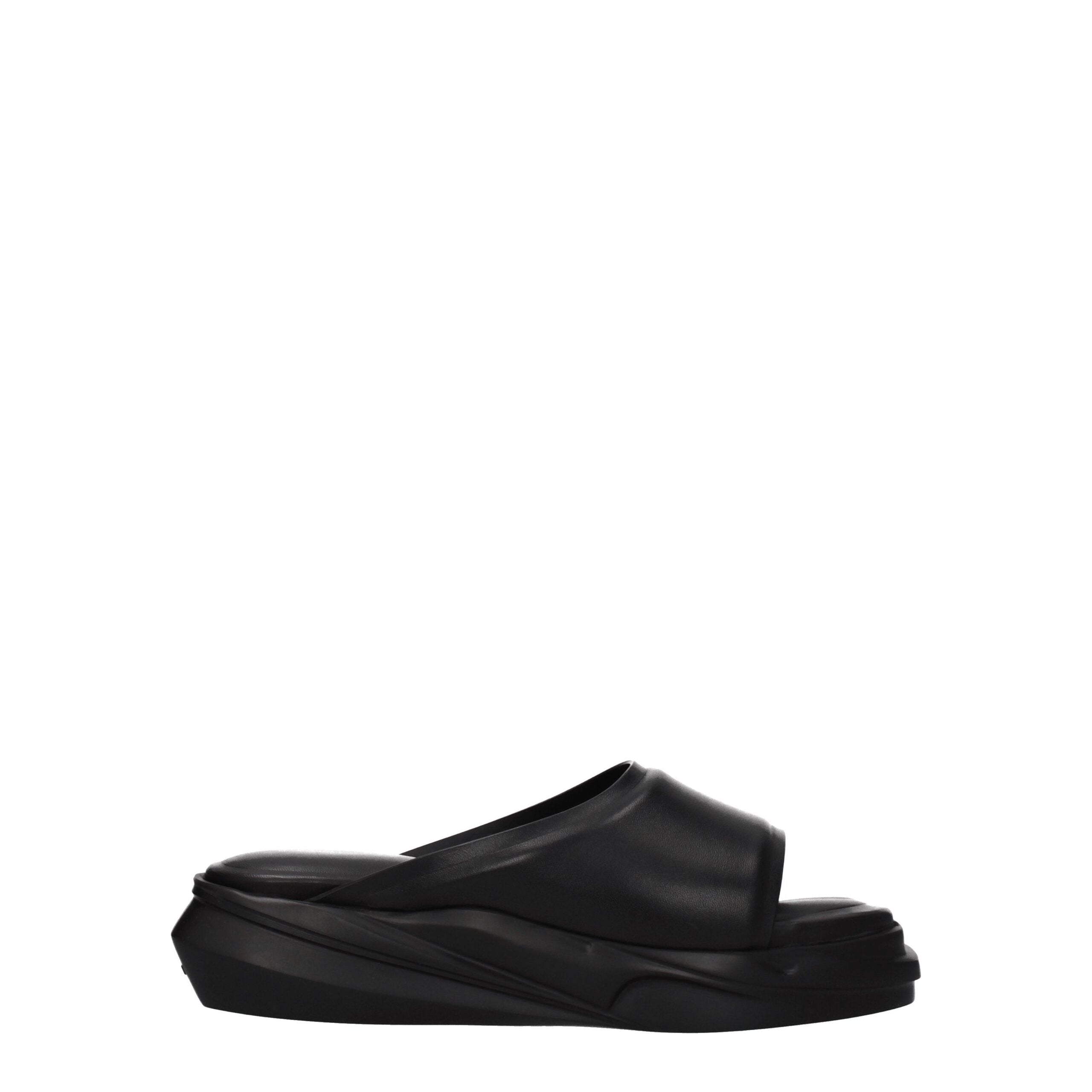 Alyx Black Leather Slipper