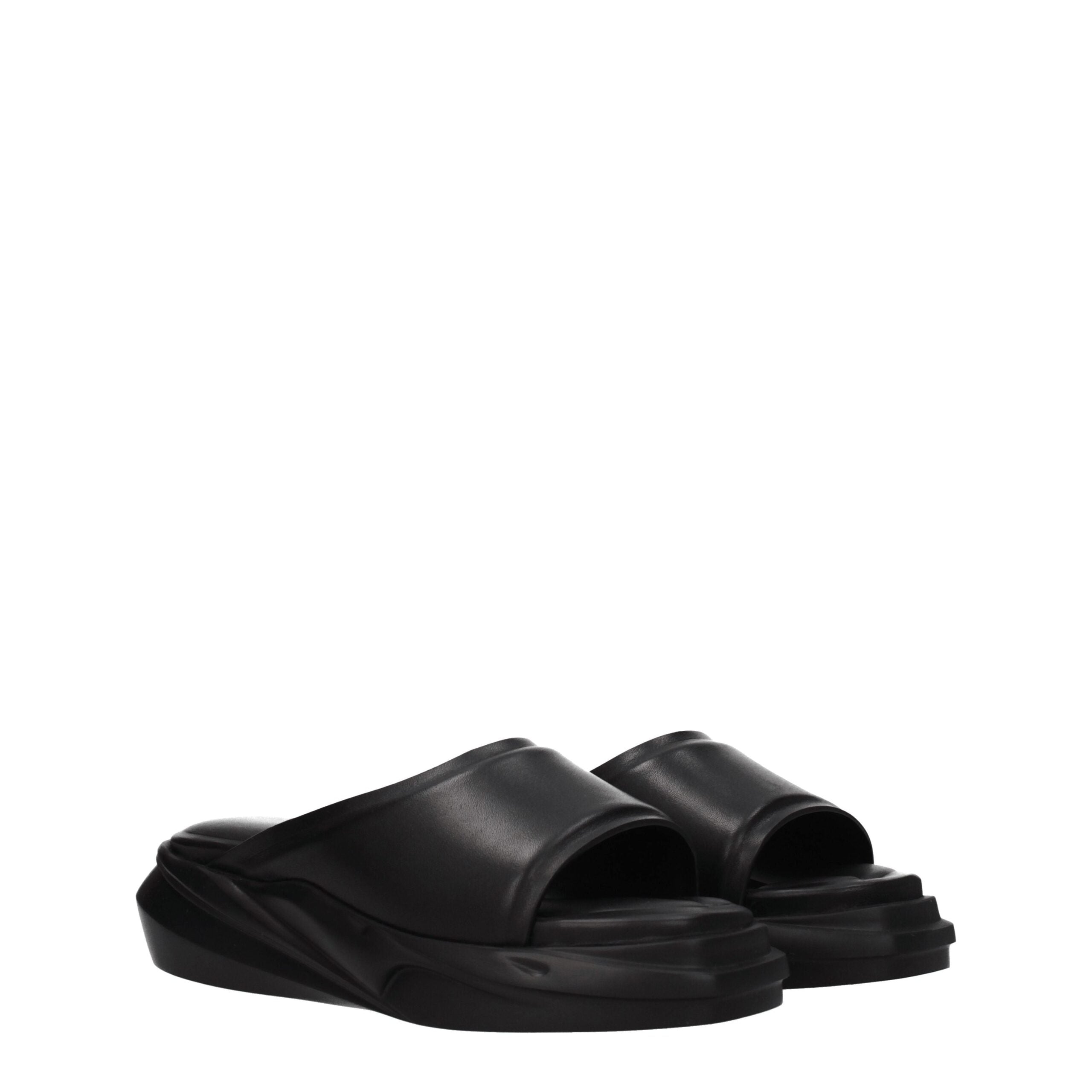 Alyx Black Leather Slipper