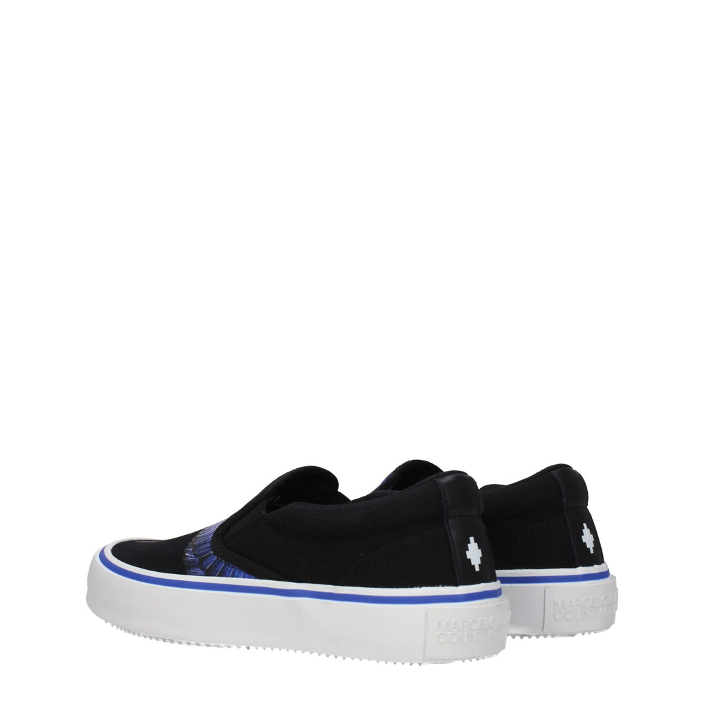 Marcelo Burlon Black Fabric Slip-On Loafer