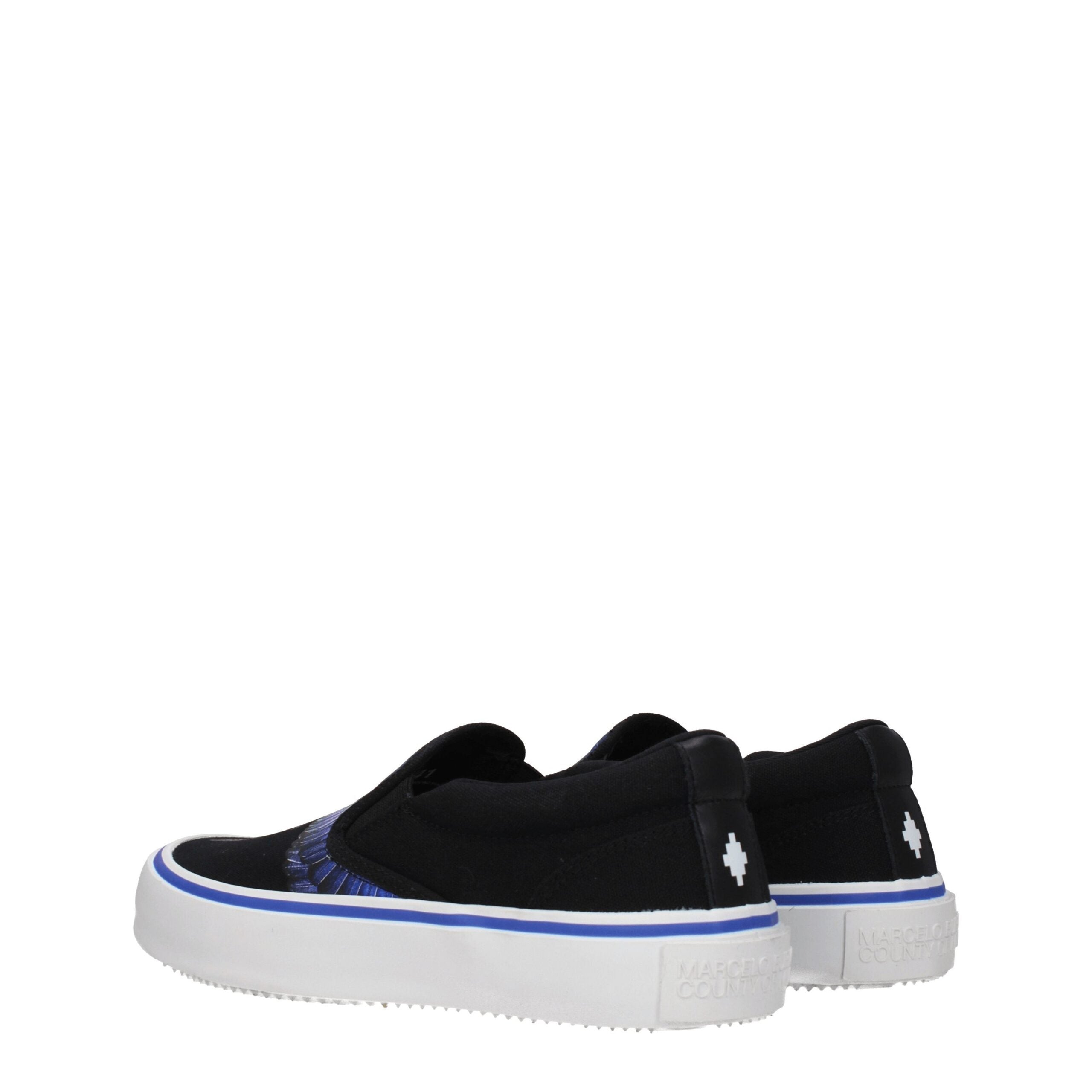 Marcelo Burlon Black Fabric Slip-On Loafer
