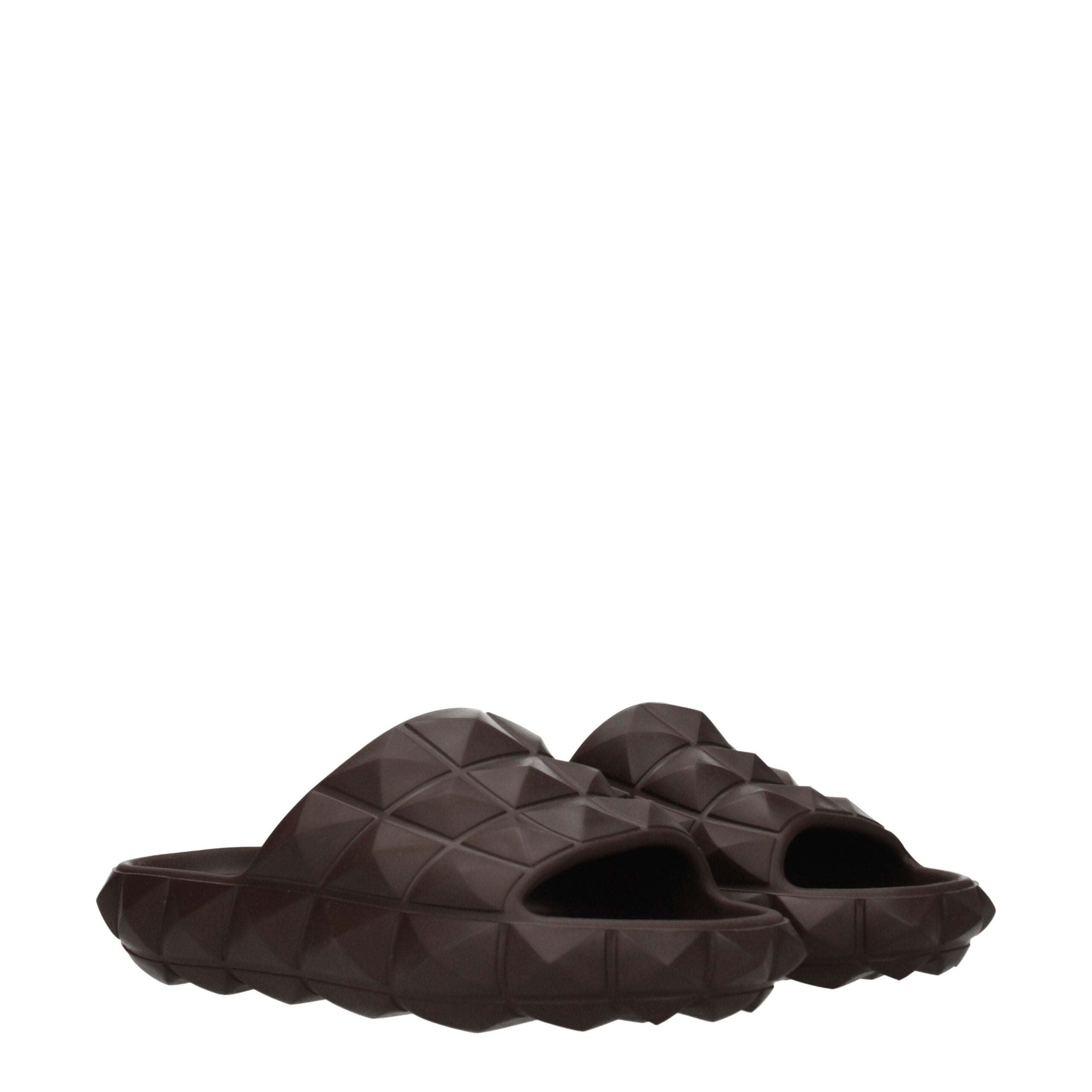 Valentino Garavani Brown Cotton Slipper