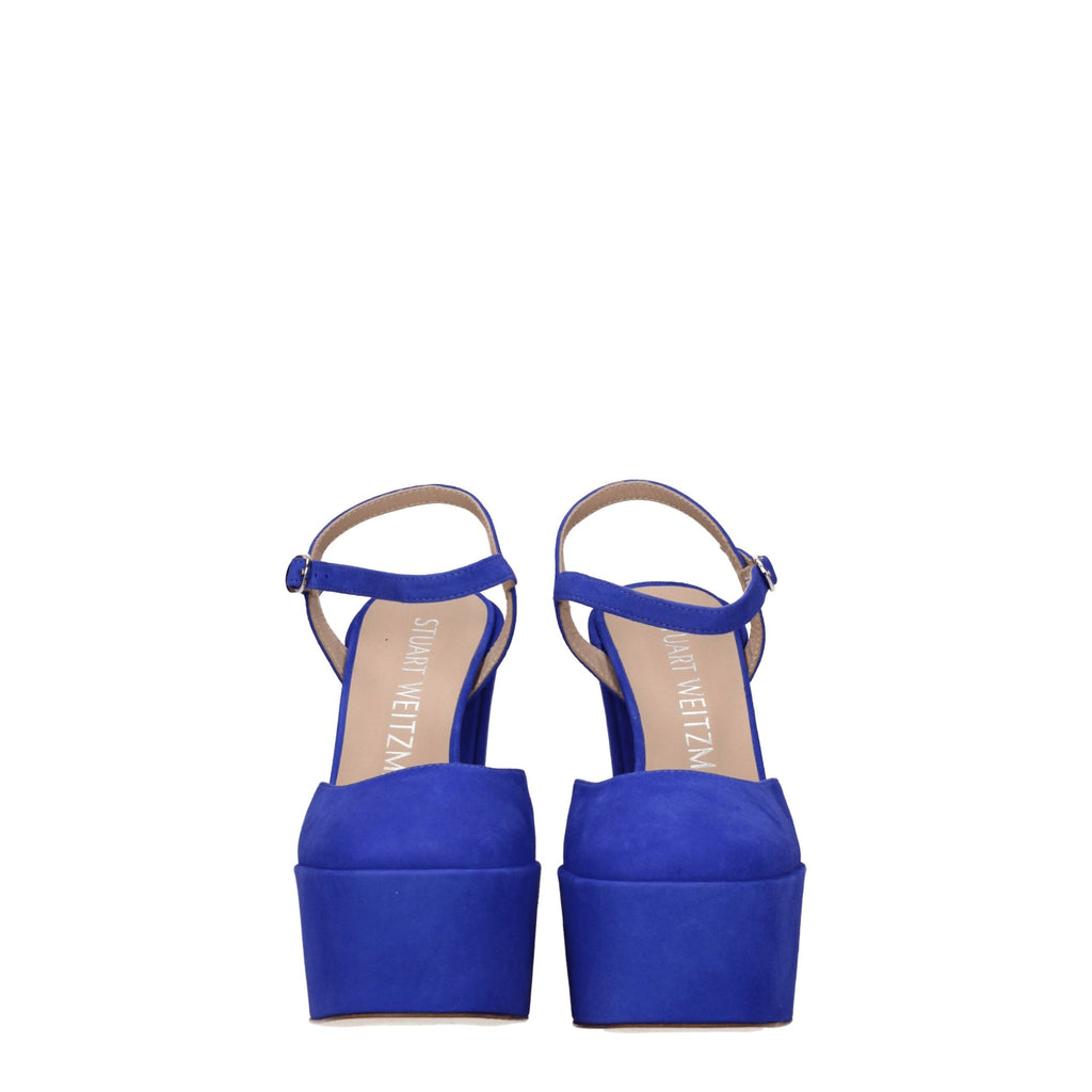 Stuart Weitzman Blue Leather Sandal