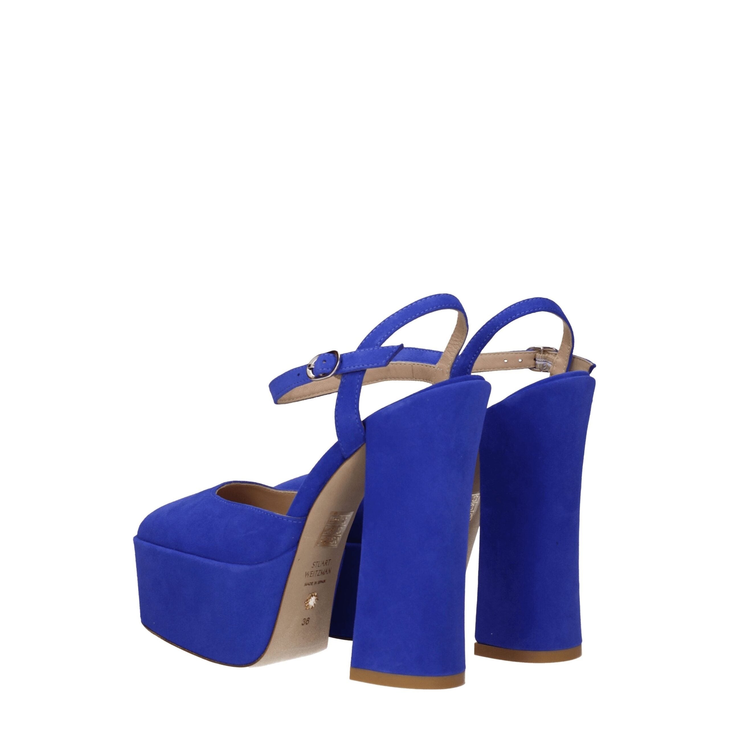 Stuart Weitzman Blue Leather Sandal