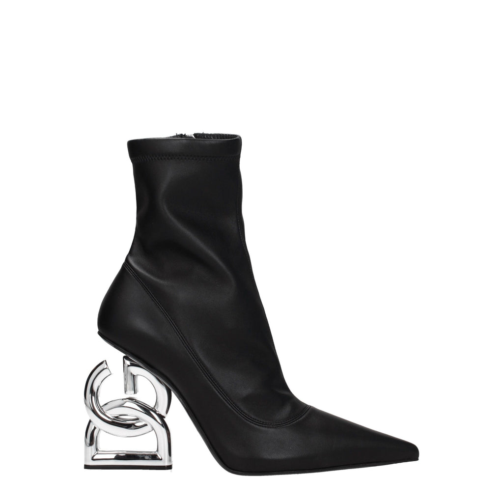 Dolce & Gabbana Black Leather Ankle