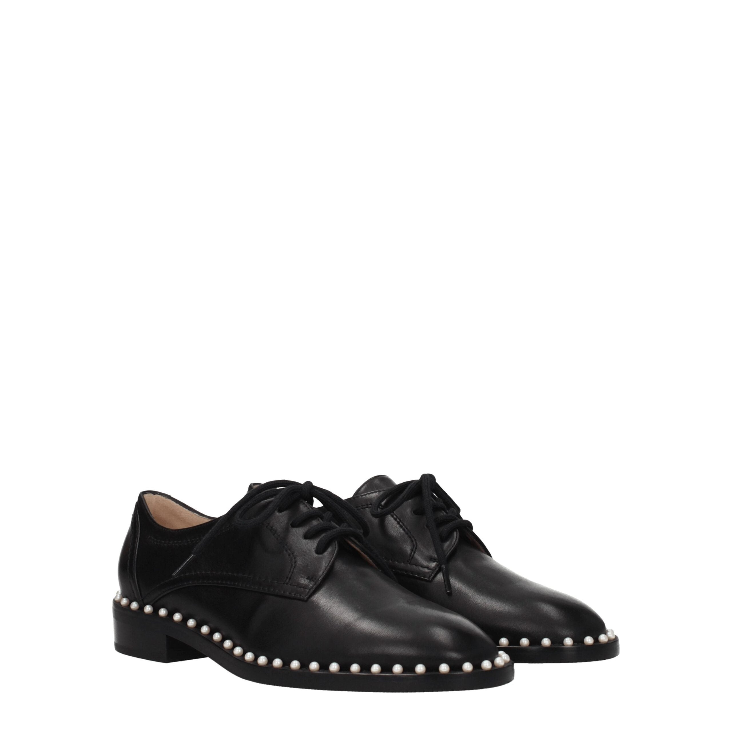 Stuart Weitzman Black Leather Oxfords And Derby