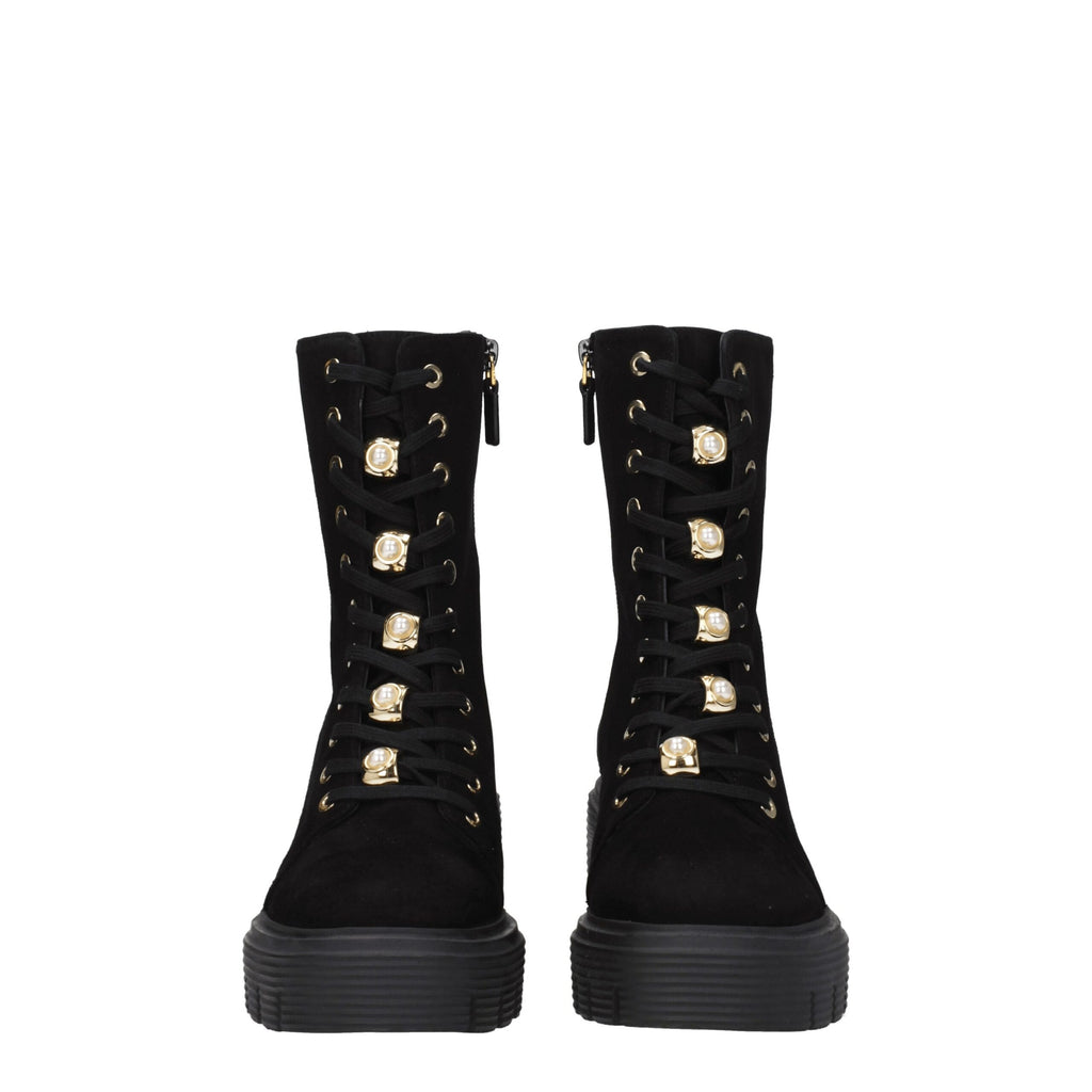 Stuart Weitzman Black Leather Ankle