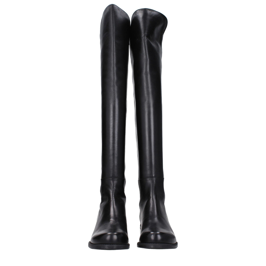 Stuart Weitzman Black Leather Boot