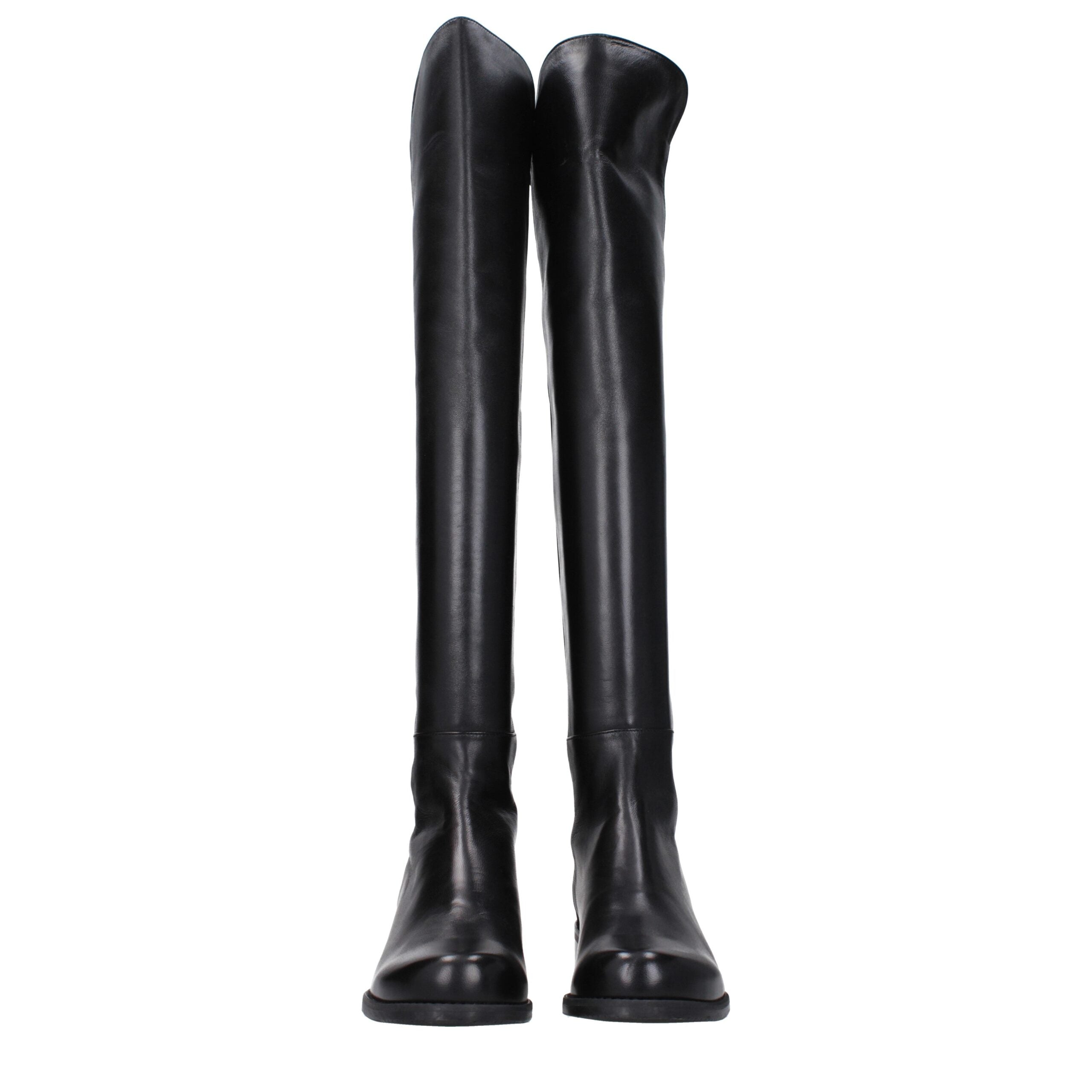 Stuart Weitzman Black Leather Boot