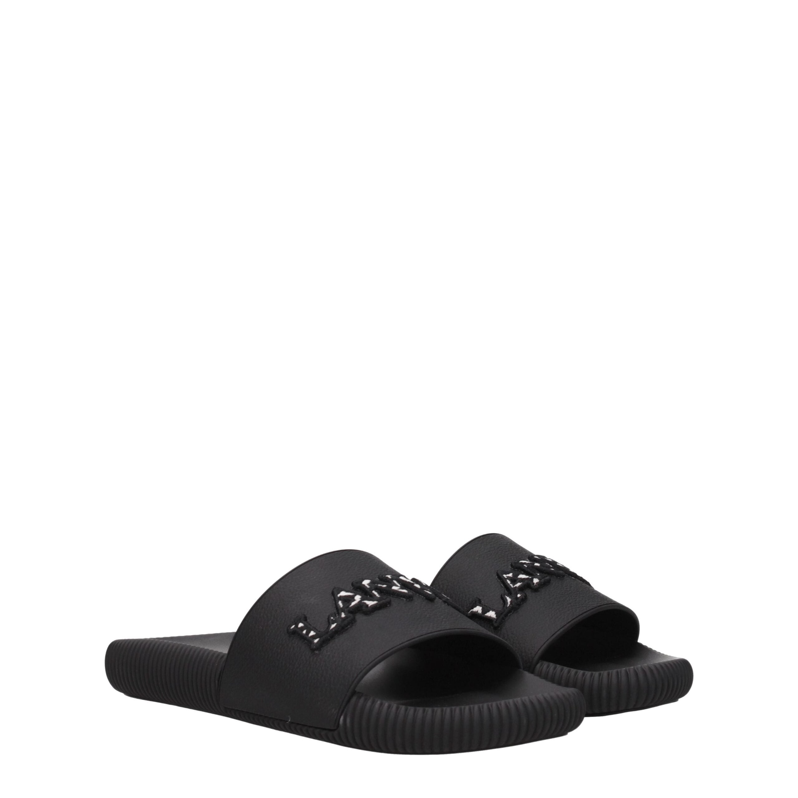 Lanvin Black Cotton Slipper