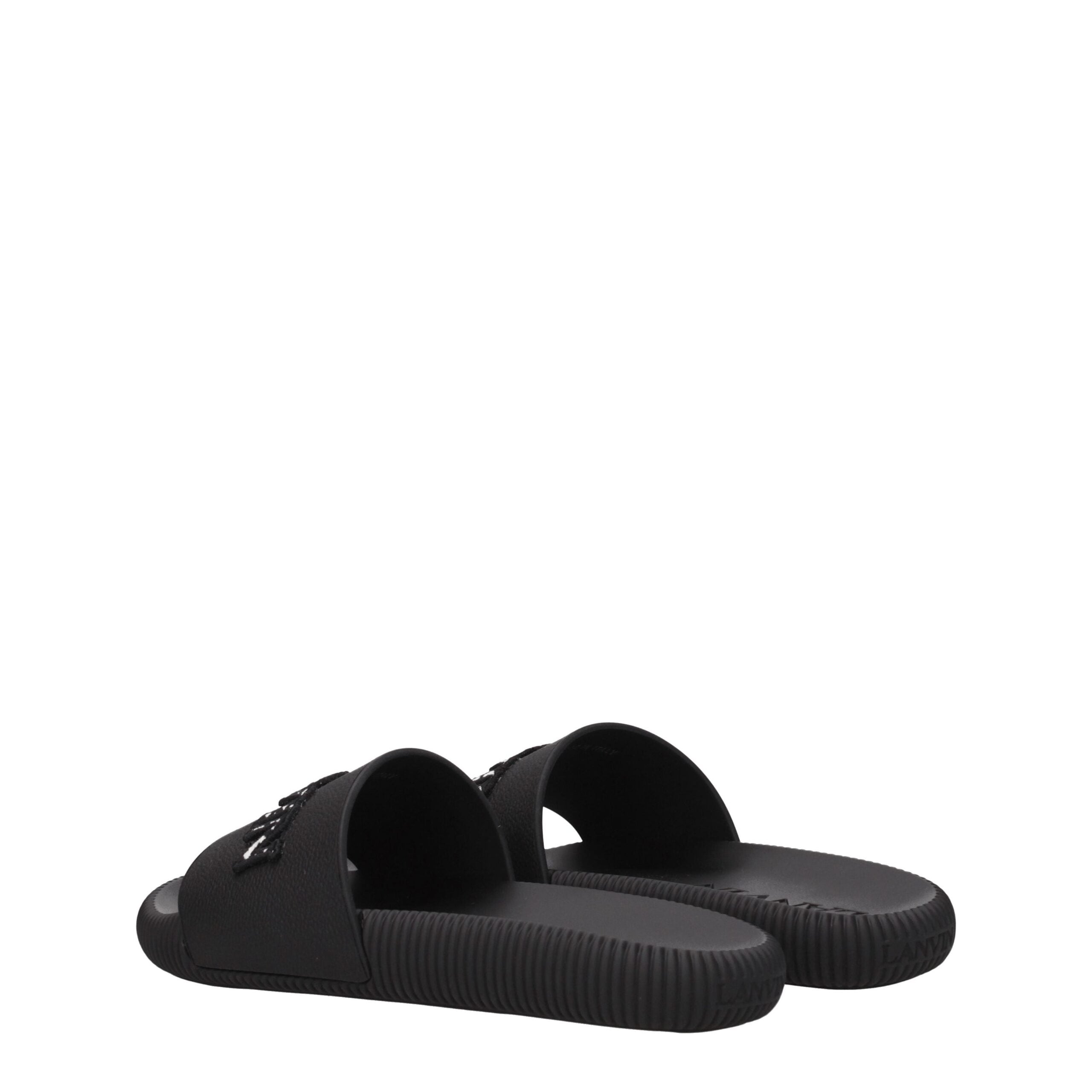Lanvin Black Cotton Slipper