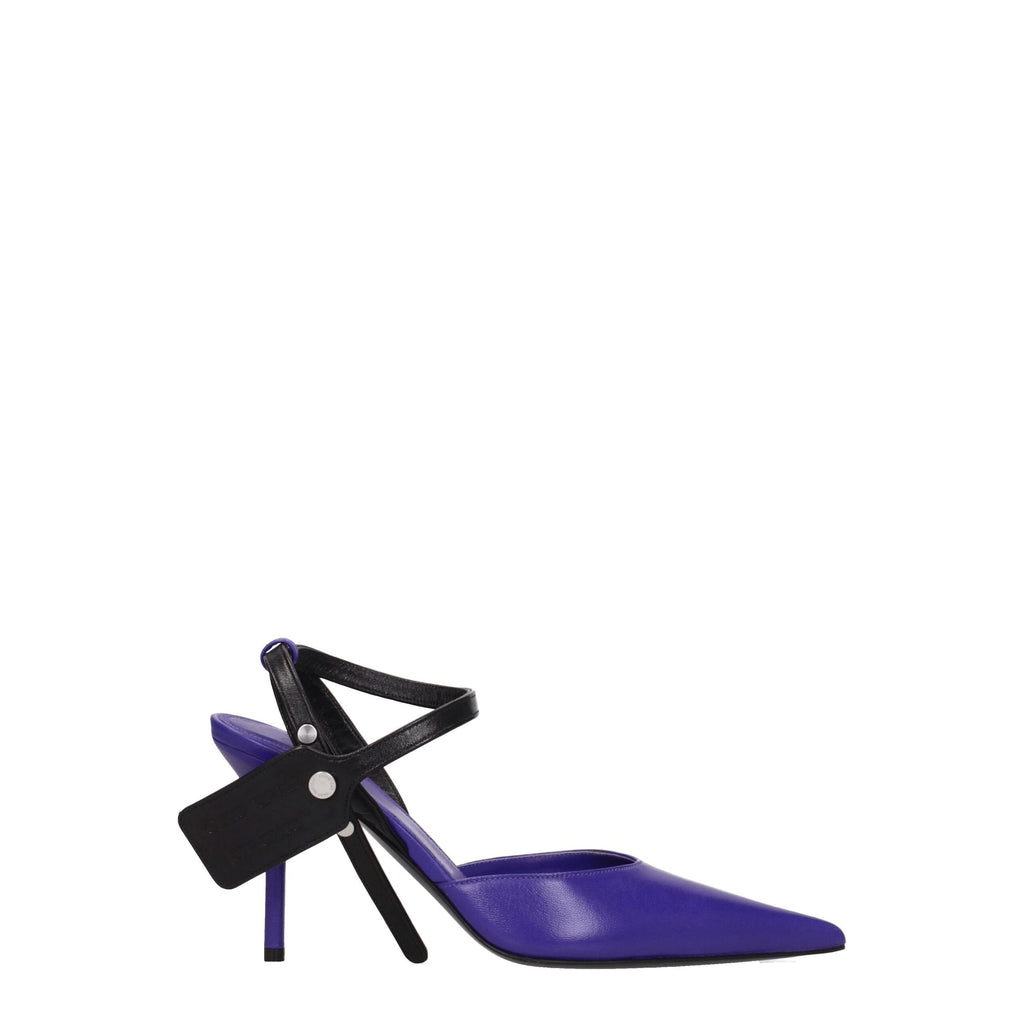 Off-White Purple Leather Sandal