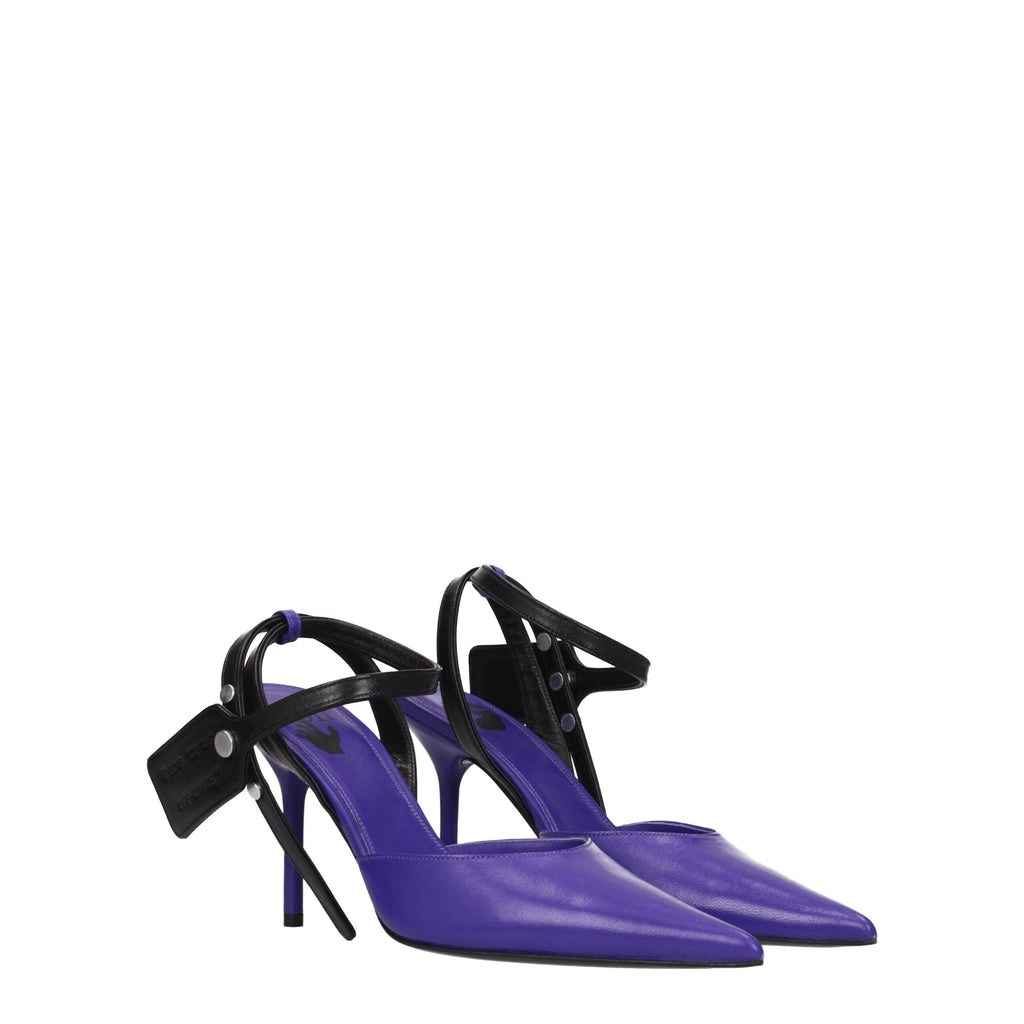 Off-White Purple Leather Sandal