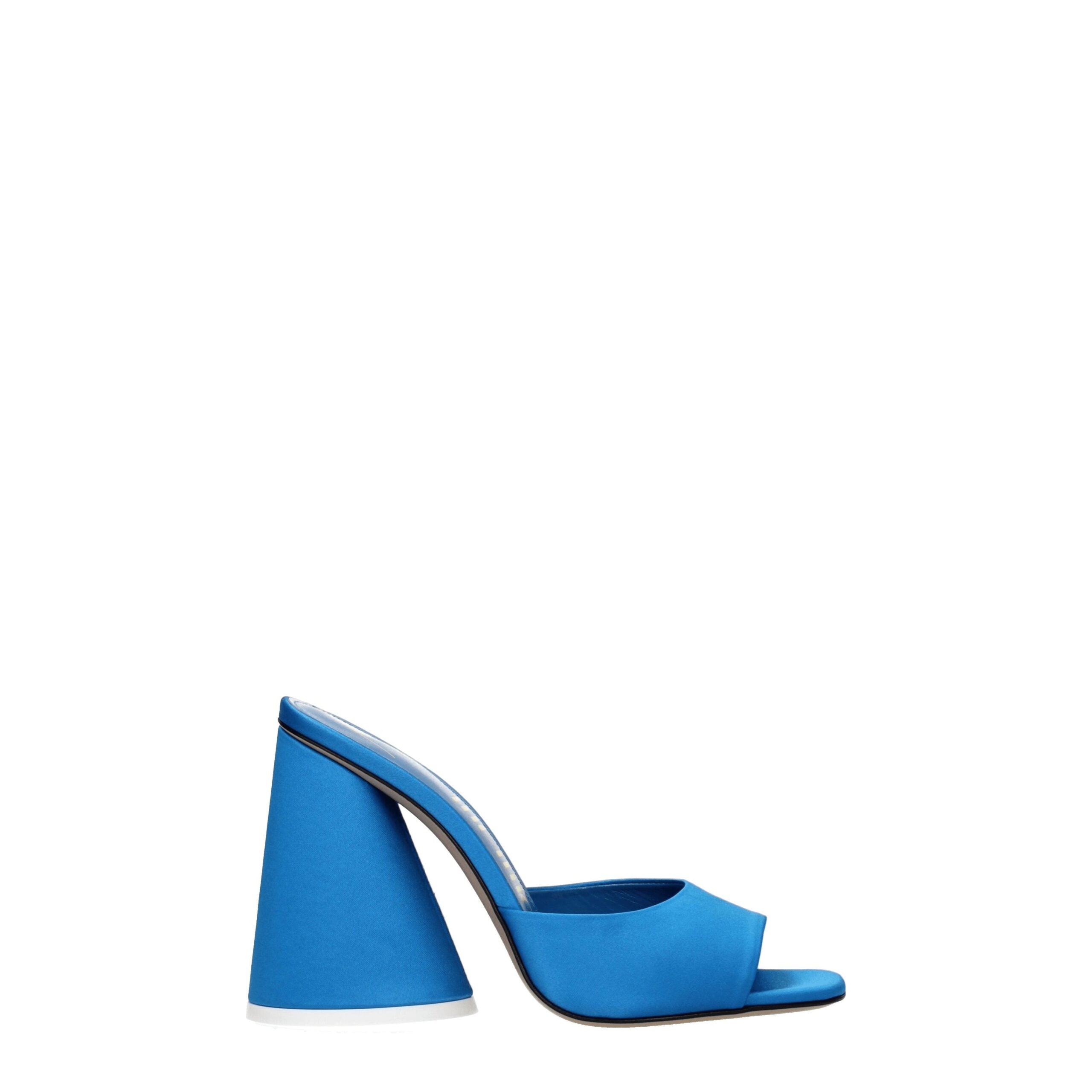 The Attico Light Blue Satin Sandal